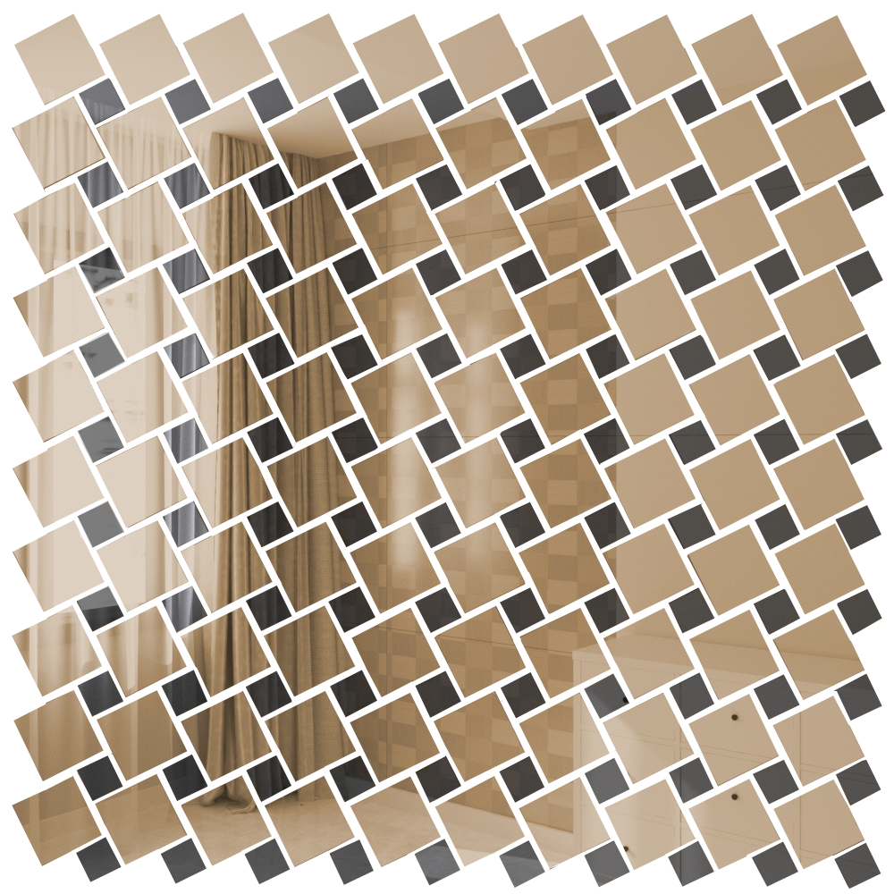 Изображение товара Зеркальная мозаика ДСТ Б70Г30 30x30см бронза для интерьера