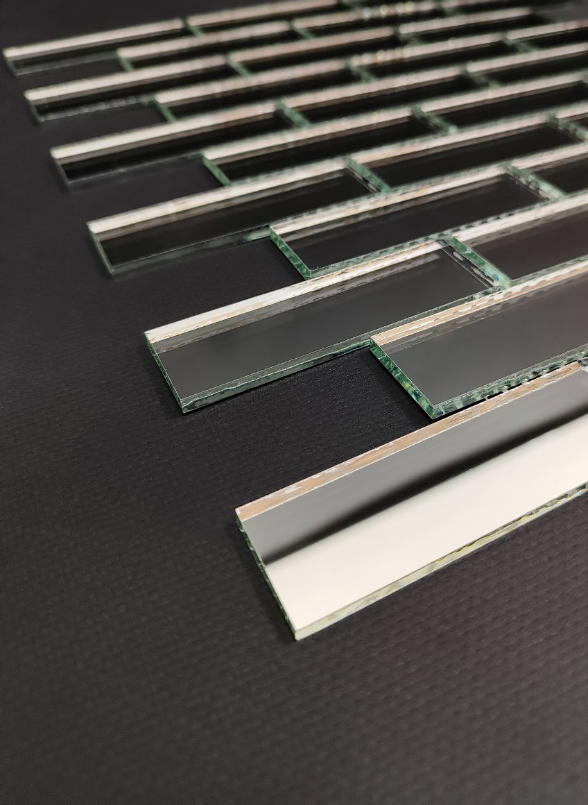 Изображение товара Зеркальная мозаика ДСТ С8025 30x30см чип 80x25 мм цвет Серебро