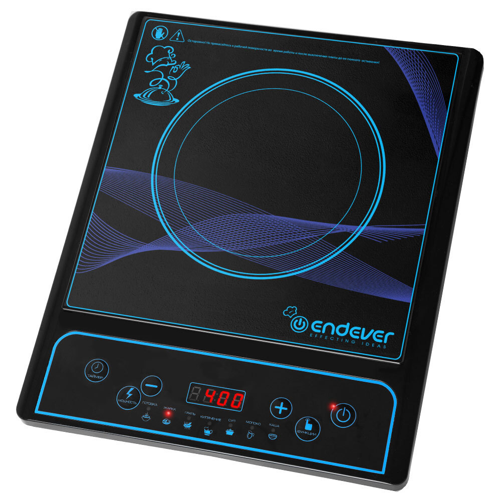 Изображение товара Индукционная настольная плита Endever Skyline IP-26 28 см 1 конфорка цвет черный