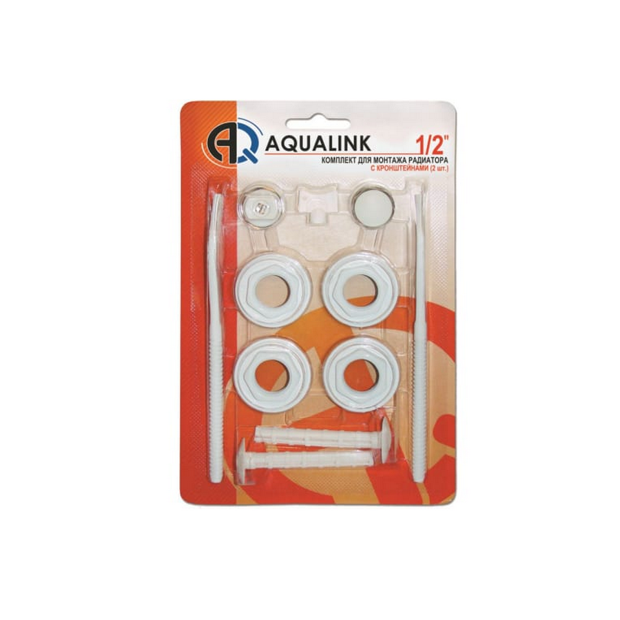 Изображение товара Монтажный комплект для установки радиатора Aqualink 1/2" 11 элементов