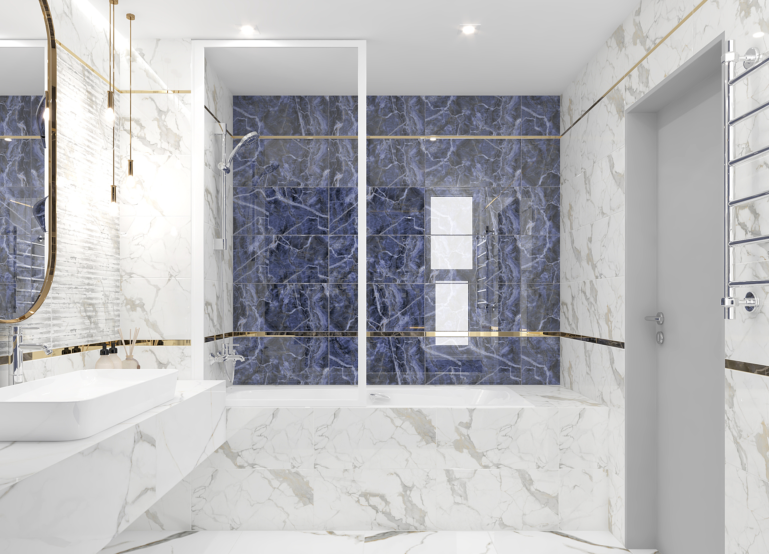 Изображение товара Керамическая плитка Laparet Laurel х9999285811 60x30см 1.8 м² цвет синий, цена за упаковку