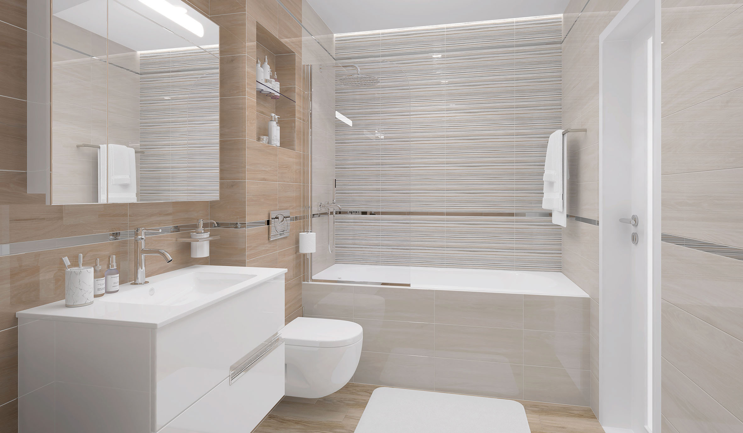 Изображение товара Керамическая плитка Laparet Oliver 20x50 см коричневая для стен