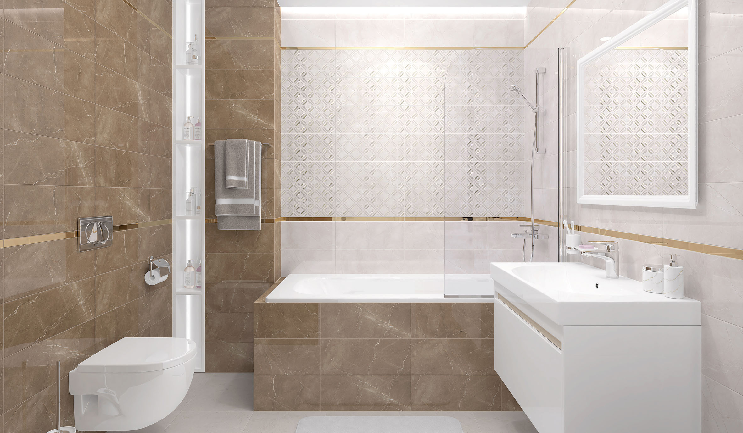 Изображение товара Керамическая плитка Laparet Fronda х9999284081 20x50см 1.1 м² цвет бежевый, цена за упаковку