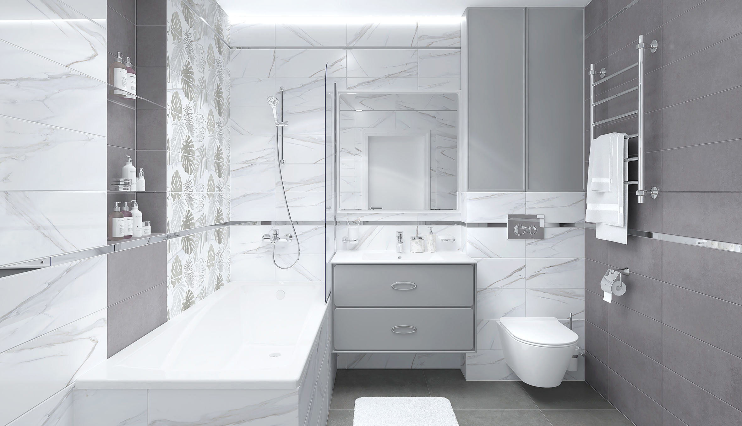 Изображение товара Керамическая плитка Laparet Elegance 20x50 см белая