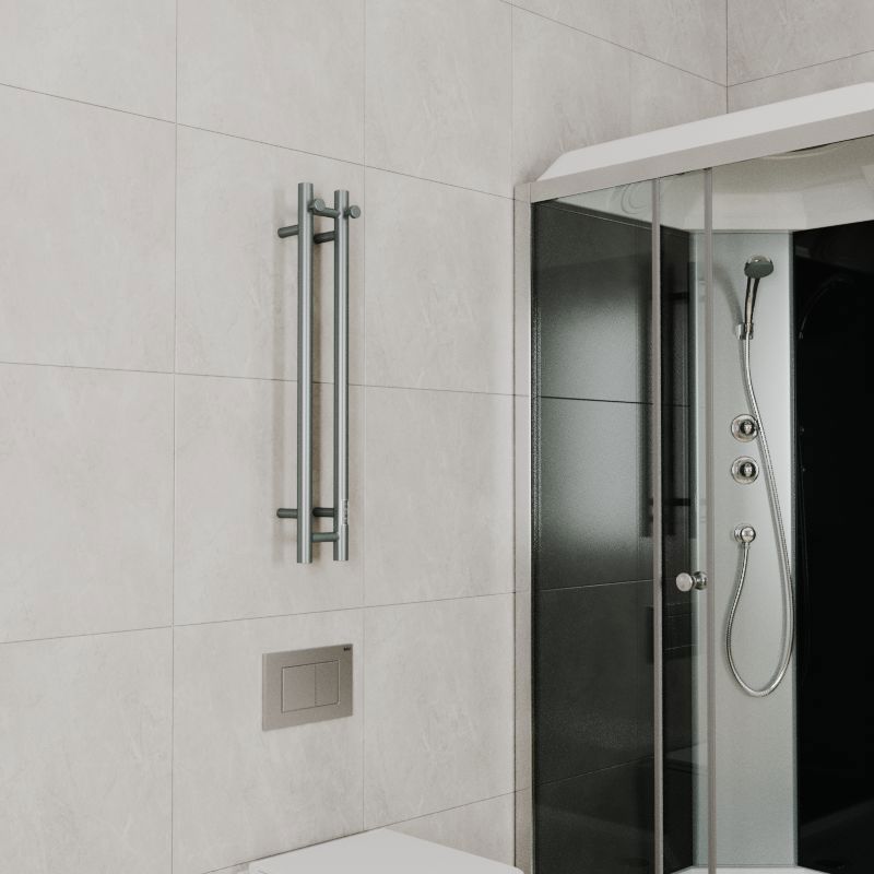 Изображение товара Полотенцесушитель Bauedge Inaro II Gun Grey 60x800 мм 85 Вт