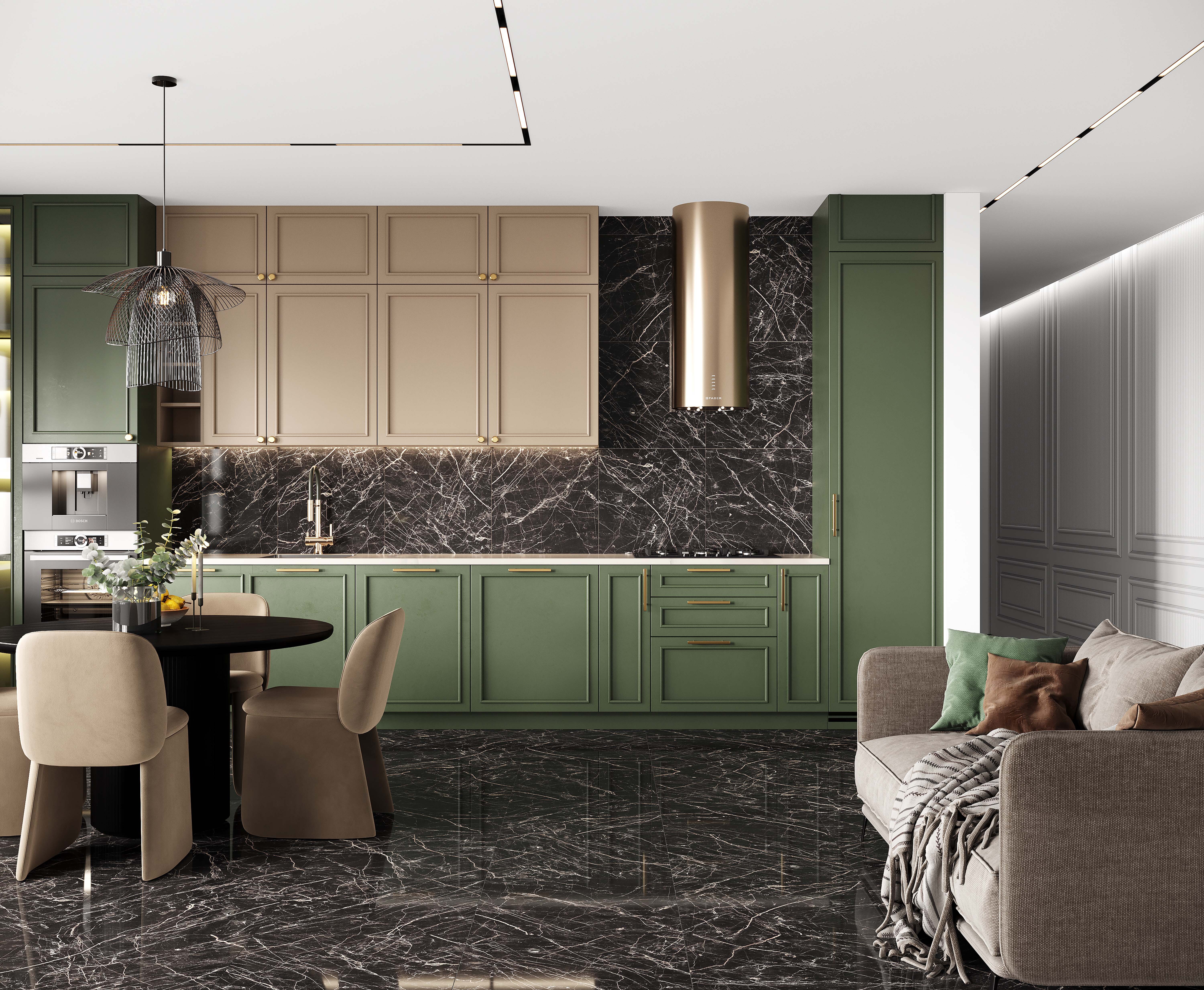 Изображение товара Керамогранит Laparet Black Arkadia 60x60 см глянцевый для пола и стен