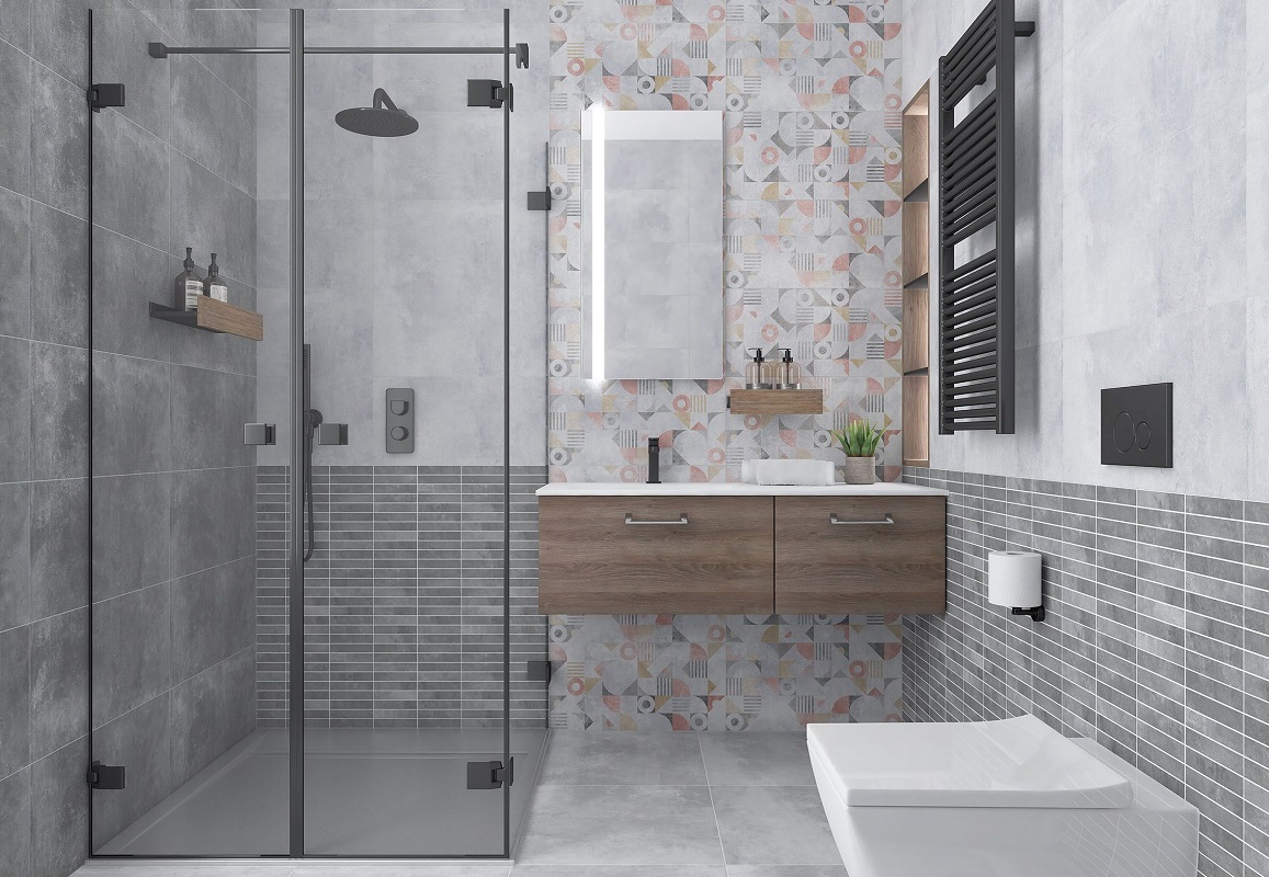 Изображение товара Керамическая настенная плитка Laparet Etnis светло-серый 60x30 см 1.8 м²