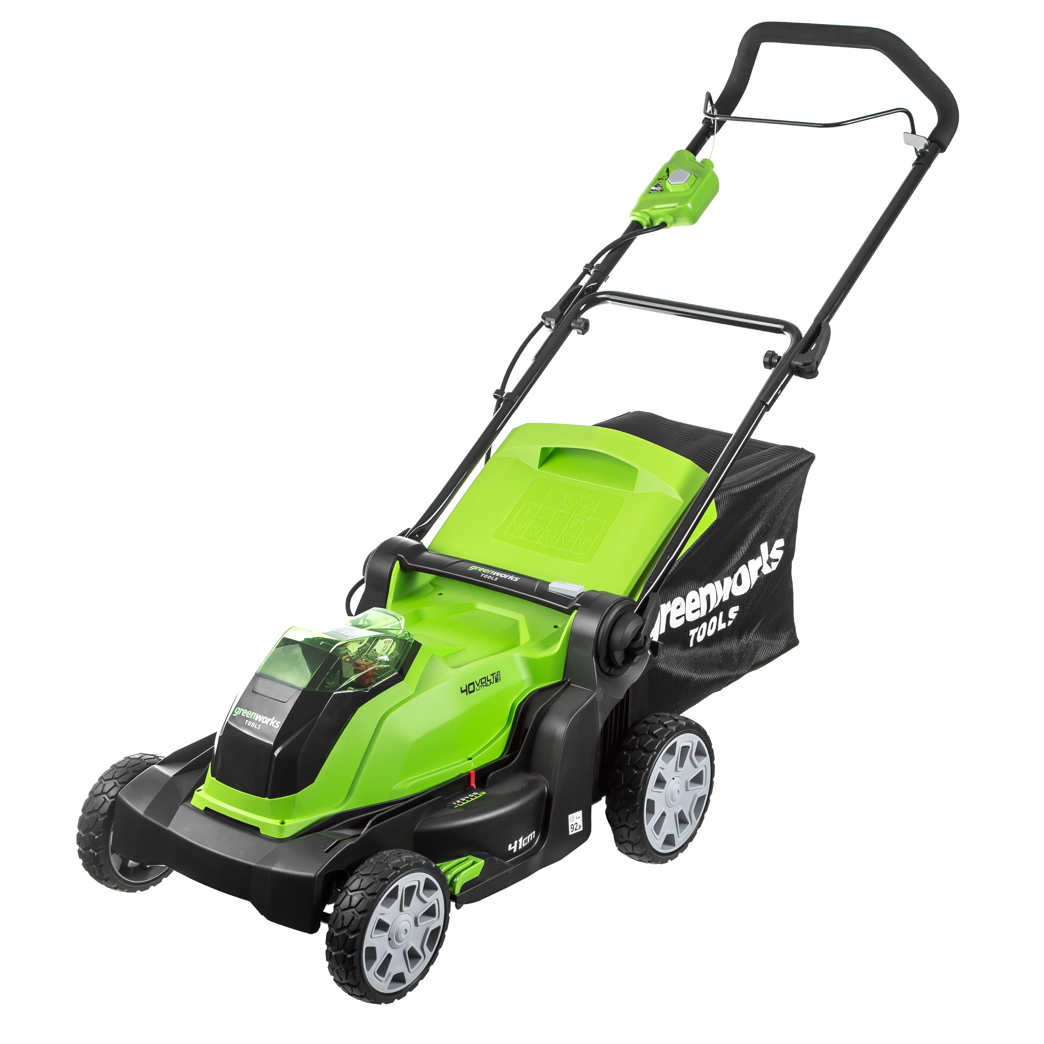 Изображение товара Аккумуляторная газонокосилка GREENWORKS G40LM41 40V с функцией мульчирования и травосборником
