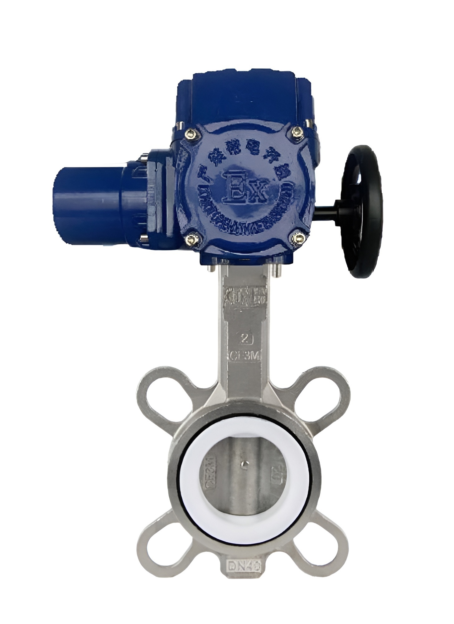 Изображение товара Затвор дисковый поворотный DN.ru 316L-316L-PTFE с электроприводом 300 мм Россия