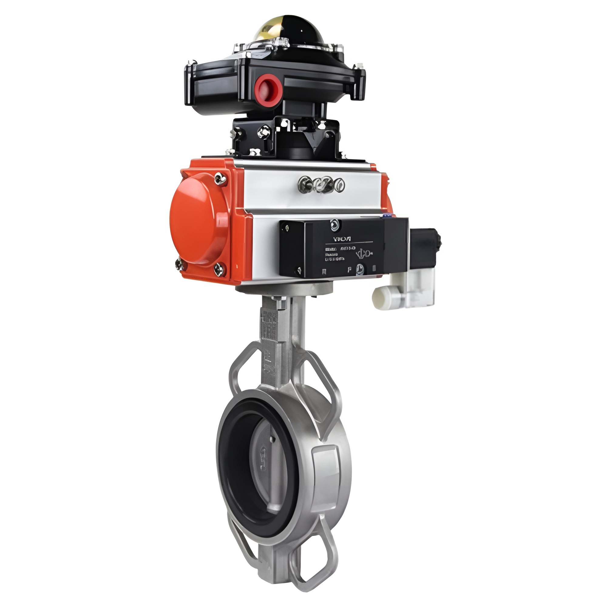 Изображение товара Затвор Dn.ru 316L-316L-VITON Ду80 Ру16 с пневмоприводом