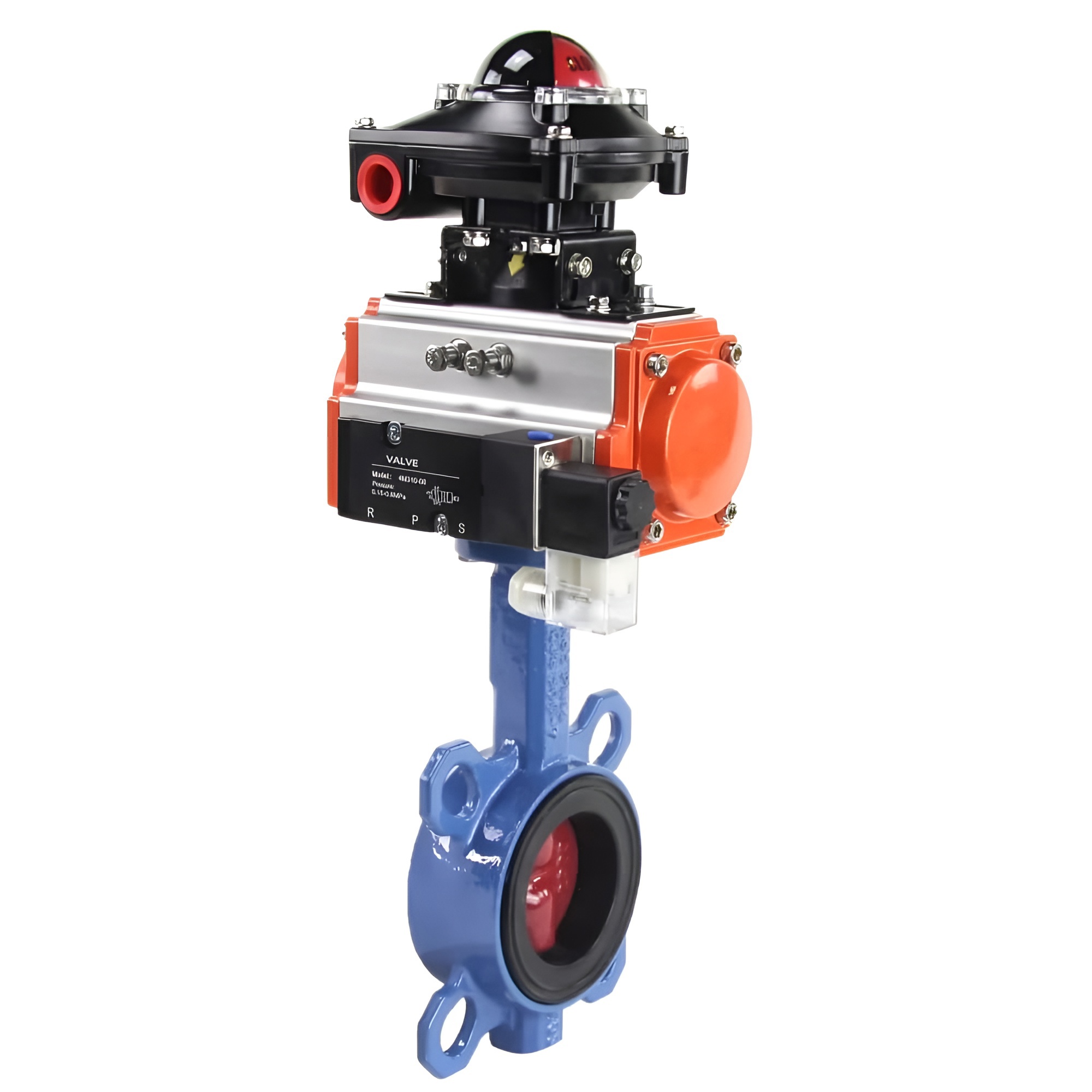 Изображение товара Затвор Dn.ru WCB-316L-VITON Ду100 Ру16 с пневмоприводом