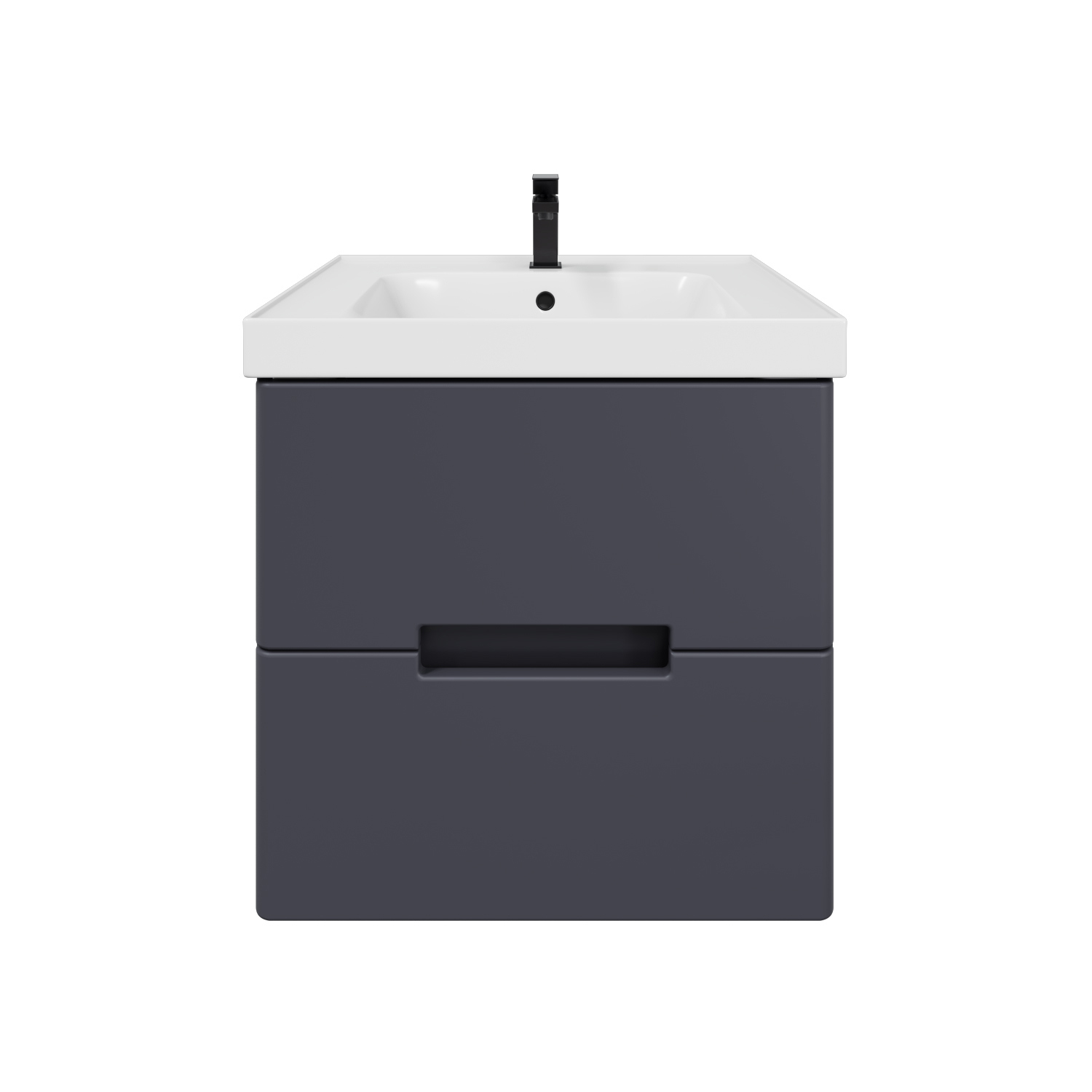 Изображение товара Тумба подвесная Sanstar Noche 60 графит софт с раковиной Грейс 60