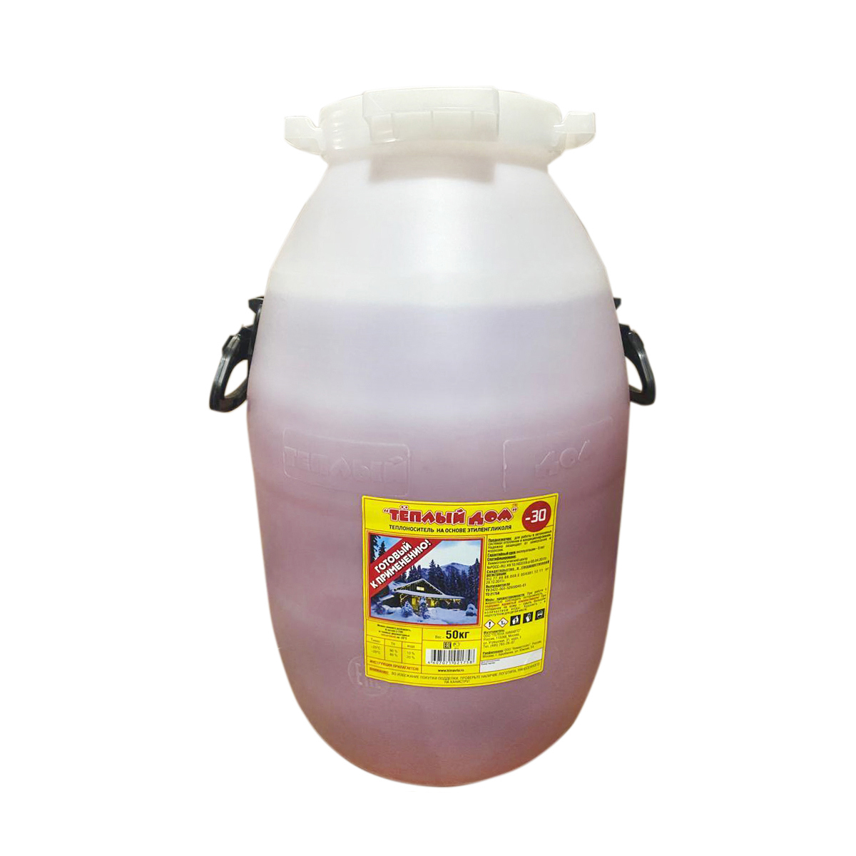 Изображение товара Теплоноситель Теплый дом 259808 этиленгликоль 50 кг для систем отопления