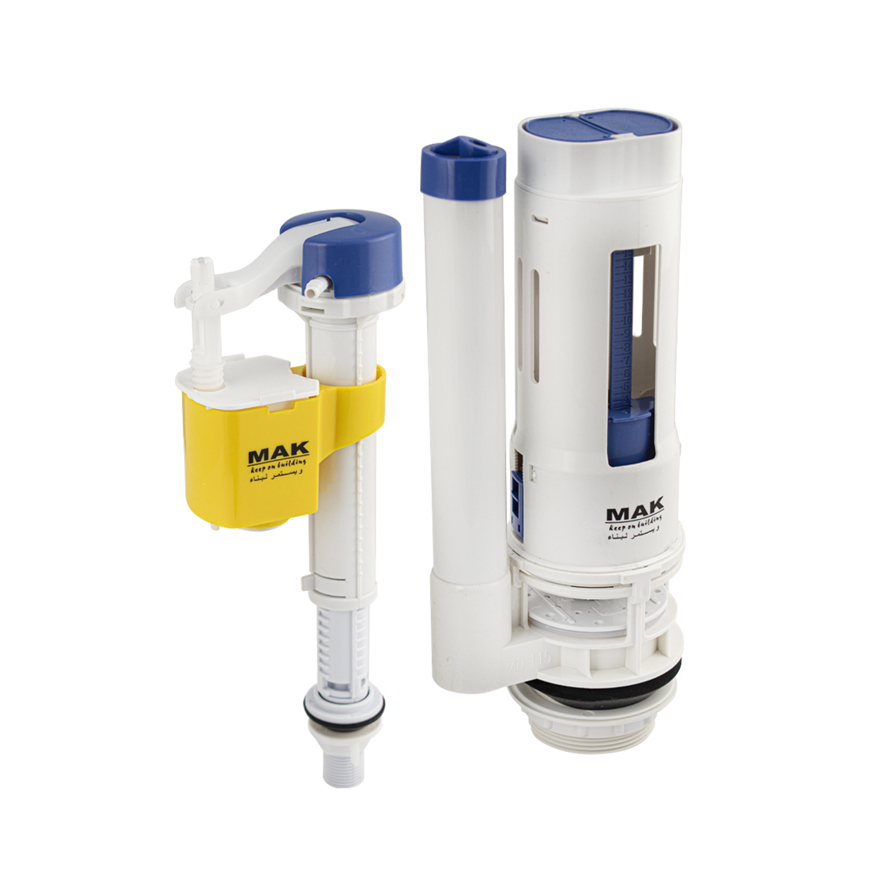 Изображение товара Комплект арматуры для бачка унитаза MAK 10039 АБС-пластик