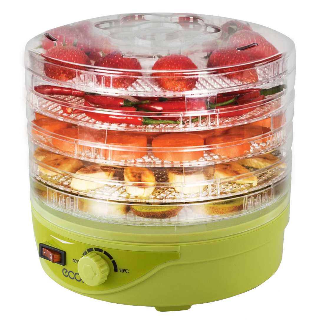 Изображение товара Электрическая сушилка для овощей и фруктов ECON ECO-3012FD 245 Вт 5 ярусов