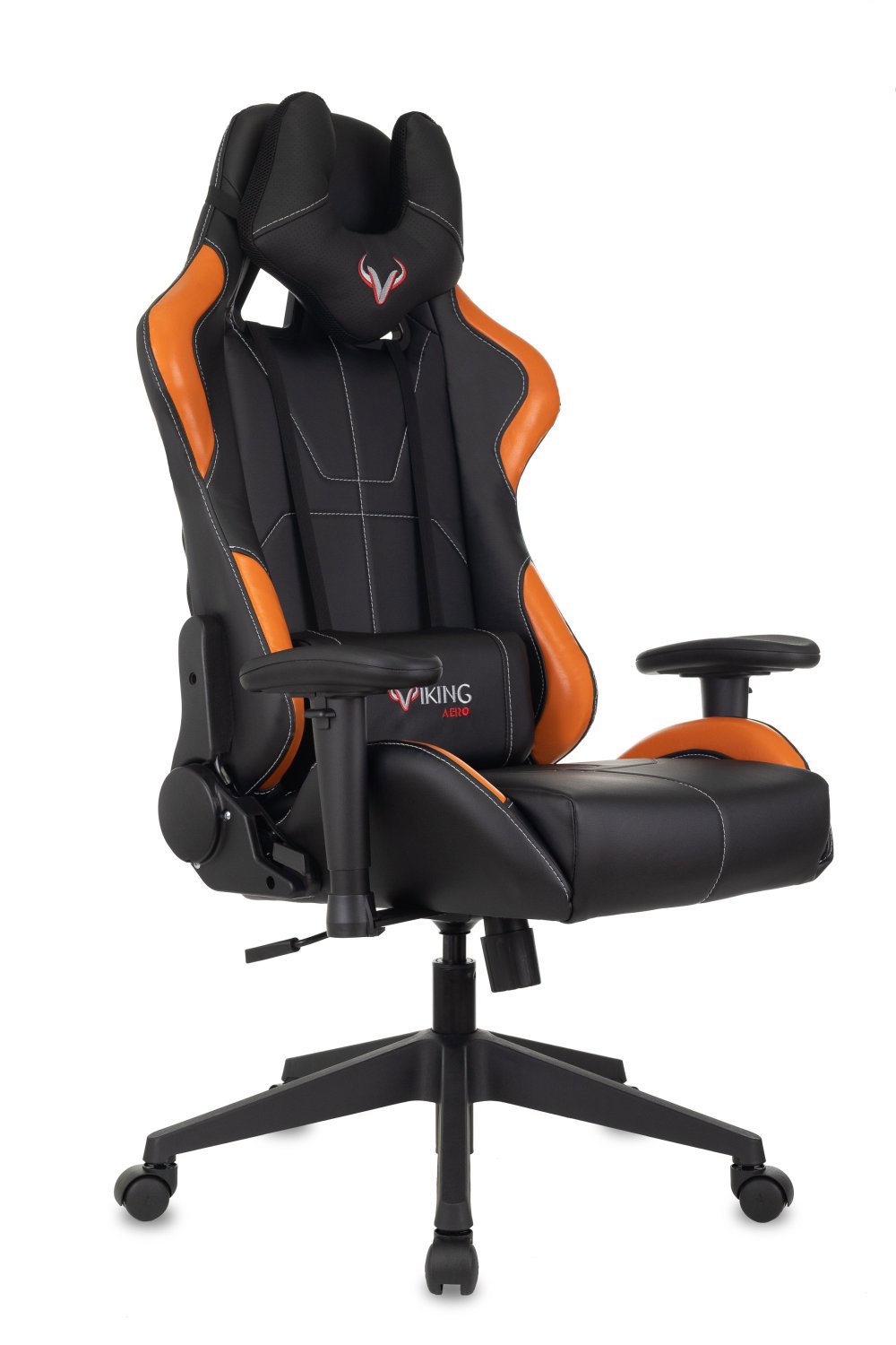 Изображение товара Игровое кресло Бюрократ Viking 5 Aero ткань черный оранжевый регулируемое