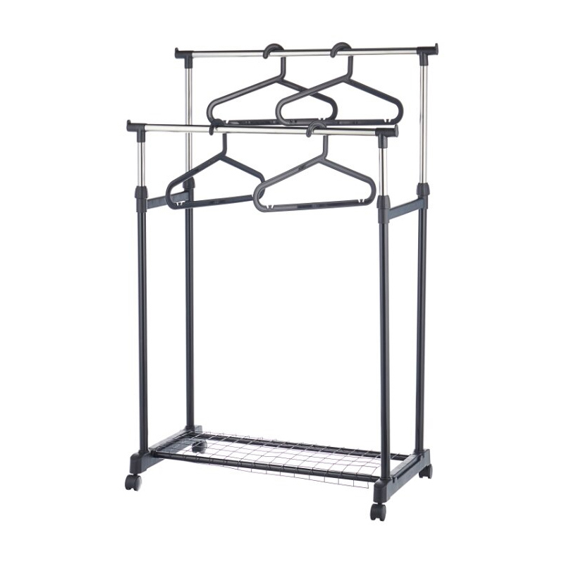 Изображение товара Напольная вешалка Рыжий кот GR-03A с регулируемой высотой и сеткой внизу 75x42x90-160см