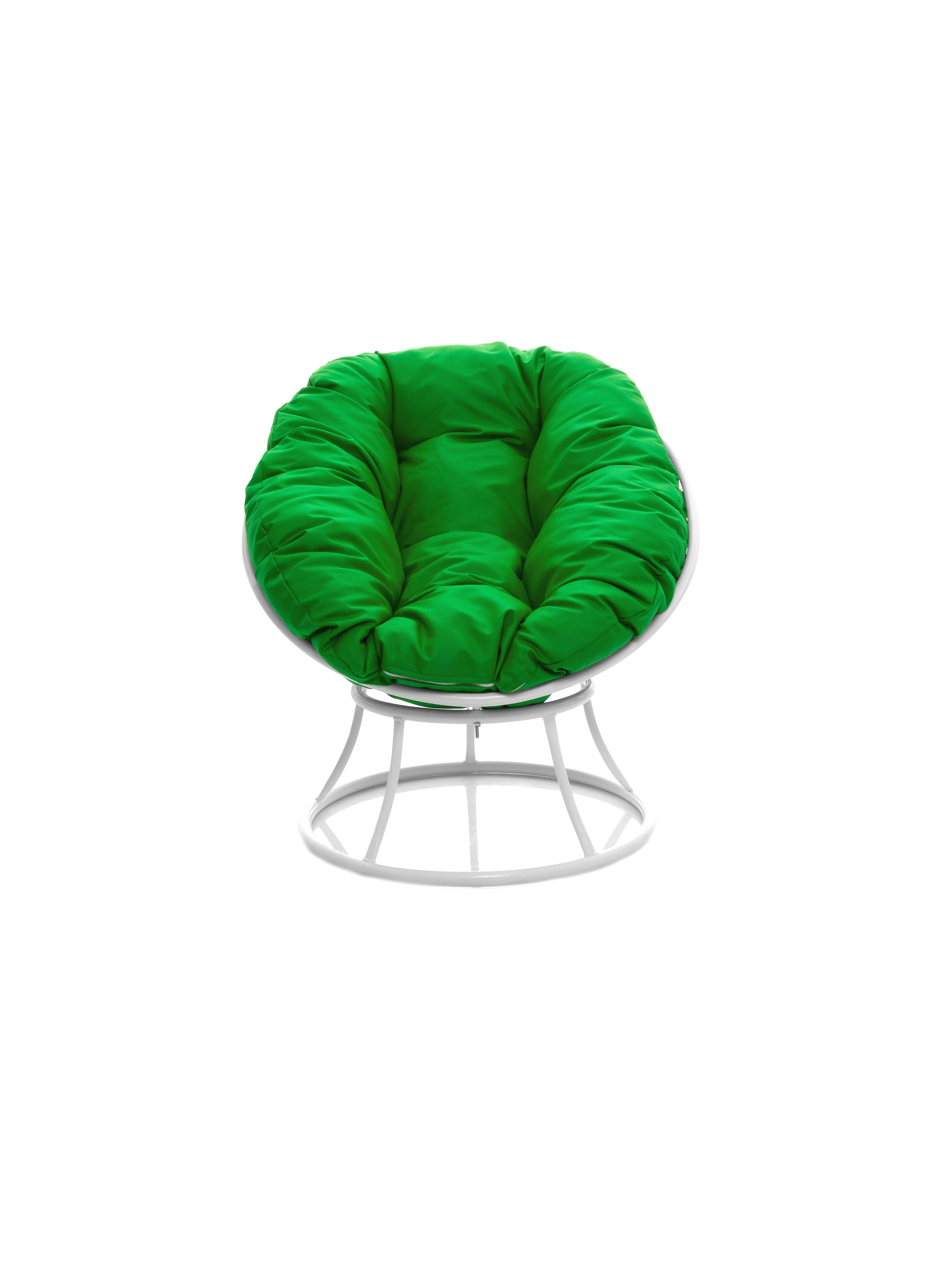 Изображение товара Кресло садовое М-групп Пончик 61x40x55 см искусственный ротанг белое