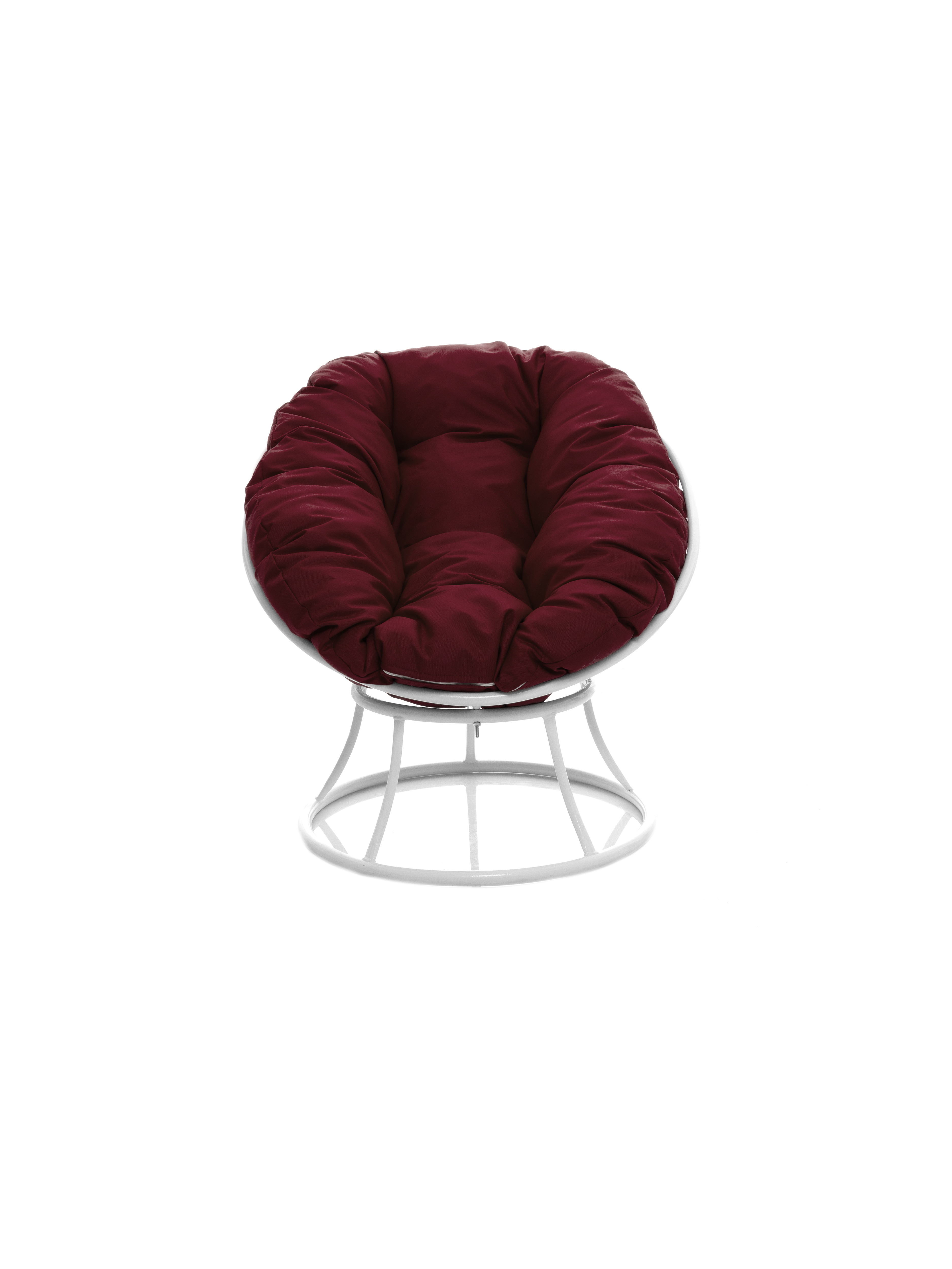 Изображение товара Кресло садовое Пончик M-group 61x40x55 см искусственный ротанг белый для дачи и сада