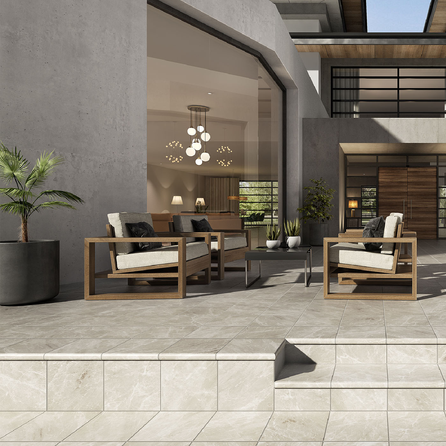 Изображение товара Ступень угловая Nevada Limestone 33x33 см цвет бежевый 1 шт.