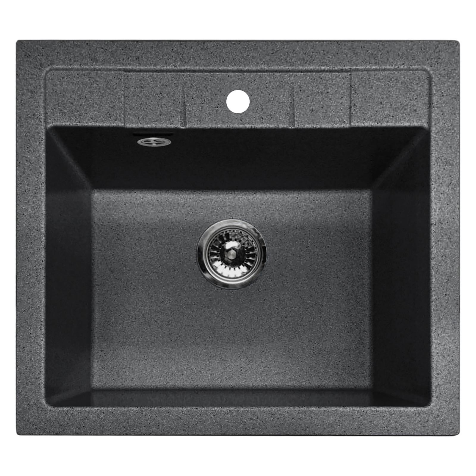 Изображение товара Мойка под столешницу Granfest Quadro 56x50x19 см мрамор цвет графит