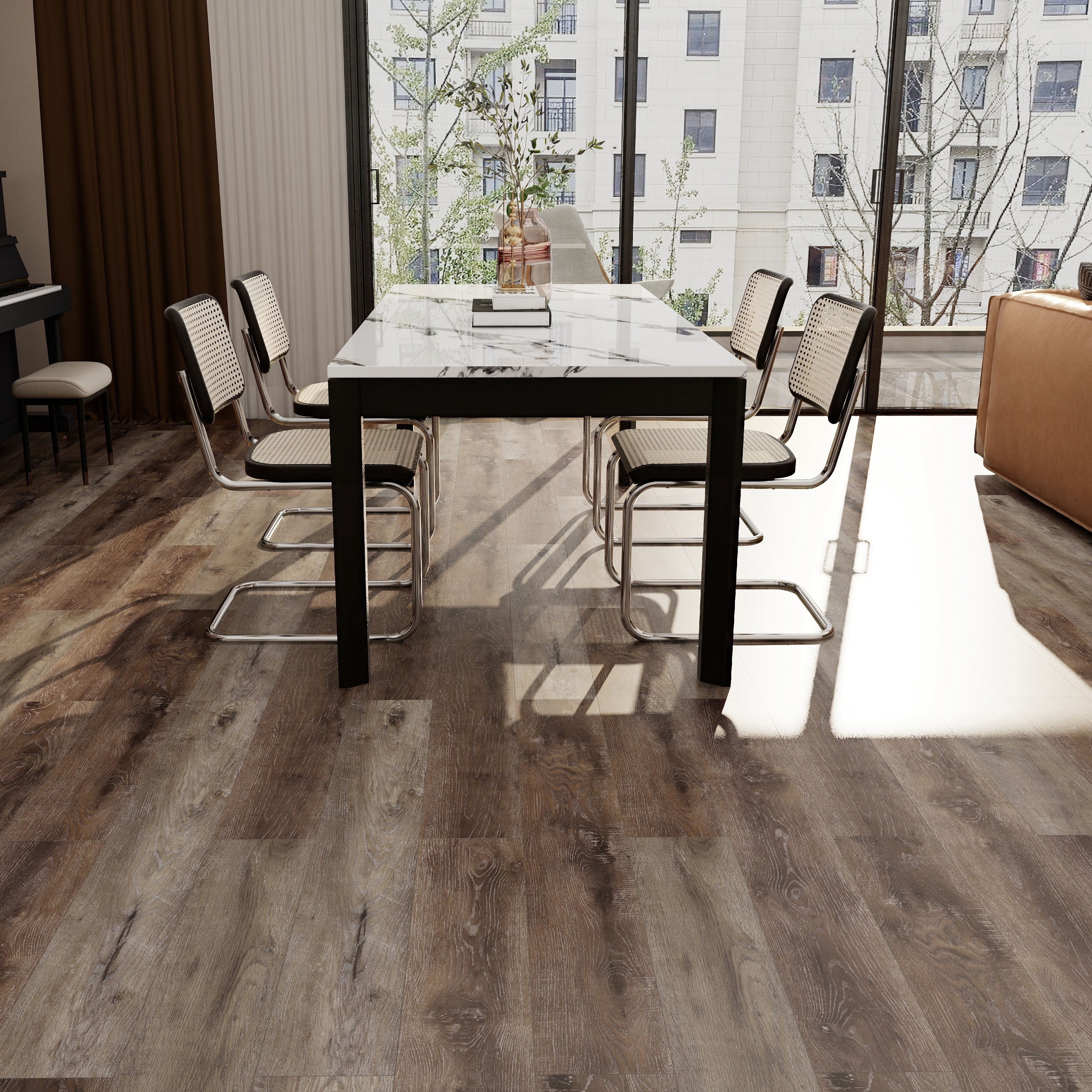 Изображение товара SPC плитка ViFloor Optima Дуб Кальвия 42 класс толщиной 5 мм с интегрированной подложкой