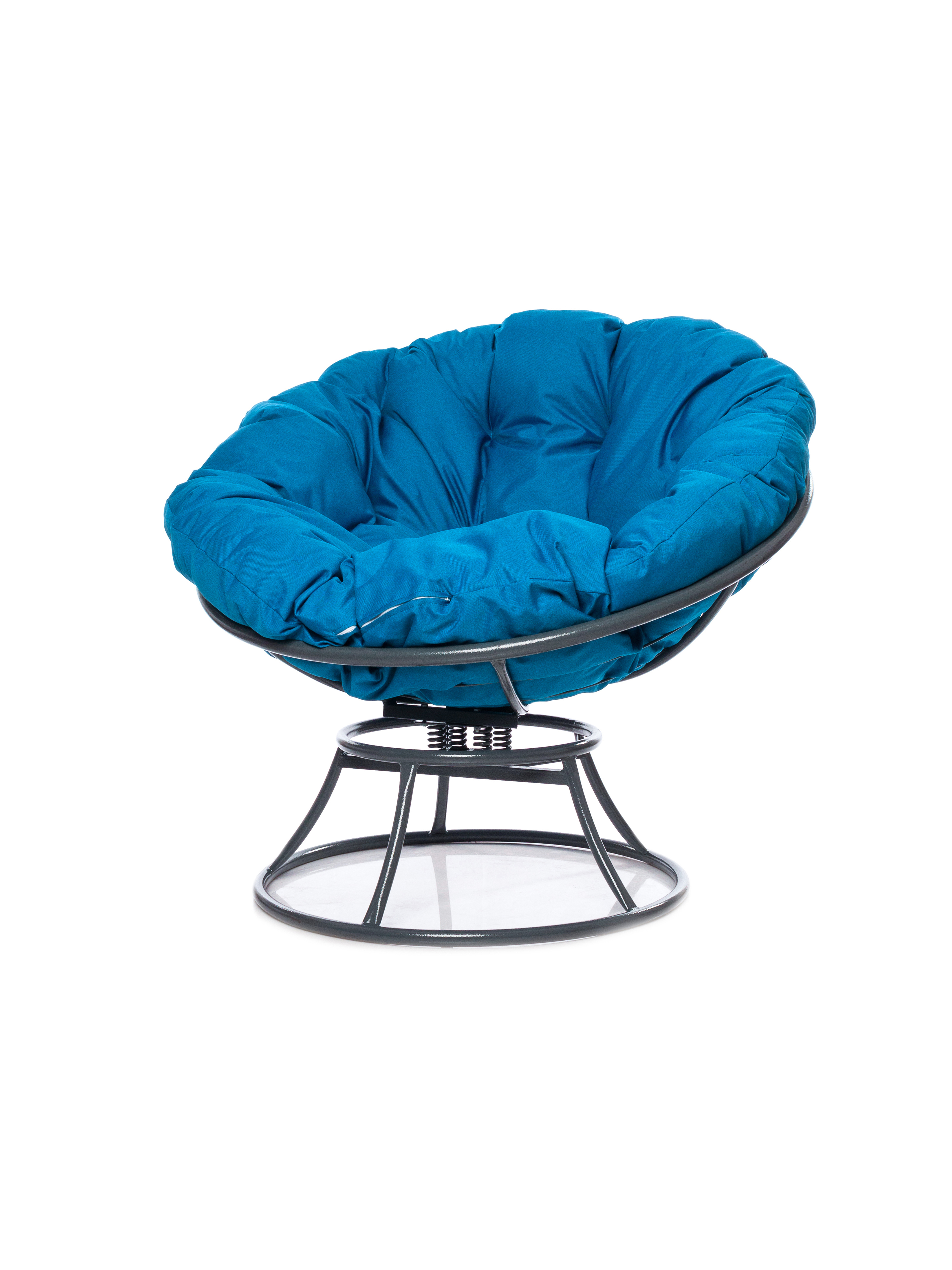 Изображение товара Кресло садовое М-Group Папасан пружинка серое 98x58x79 см сталь полиэстер