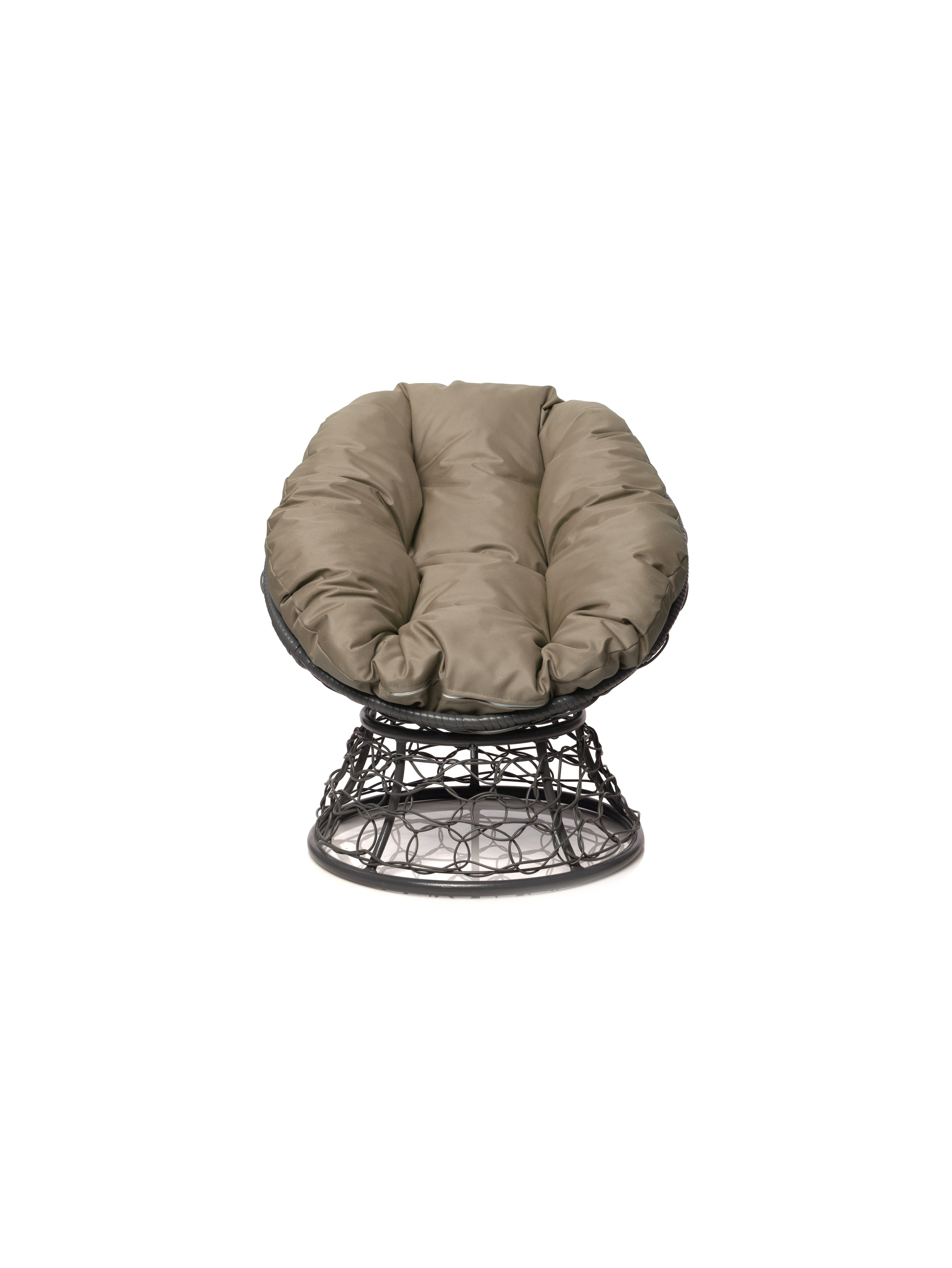 Изображение товара Кресло садовое М-group Пончик 61x40x55 см искусственный ротанг серый