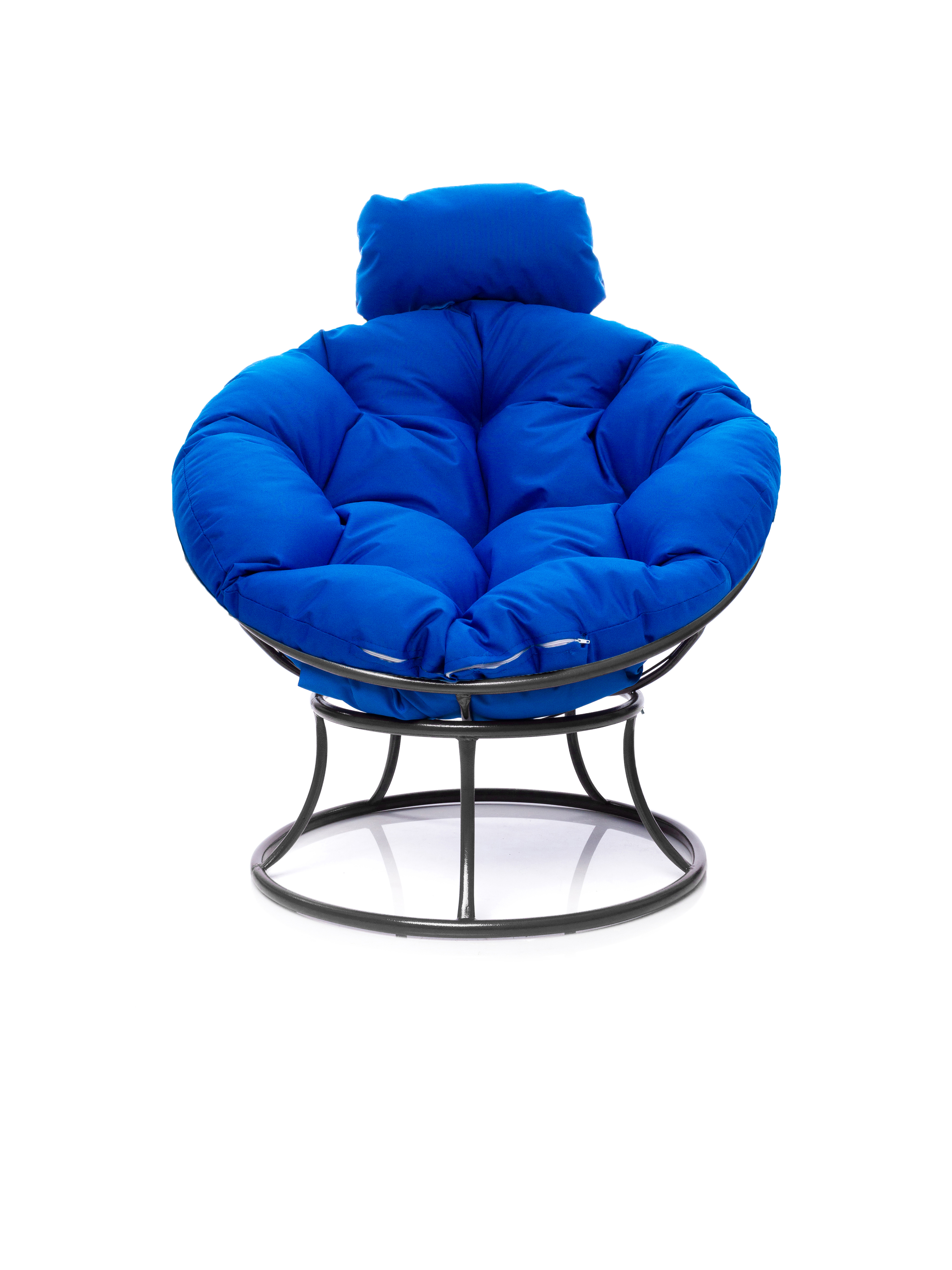 Изображение товара Кресло садовое М-group Папасан мини серое из искусственного ротанга