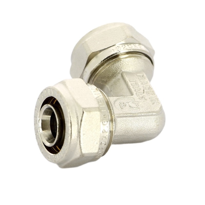 Изображение товара Угол 90° Tiemme латунь 26x26 мм для системы водоснабжения и отопления