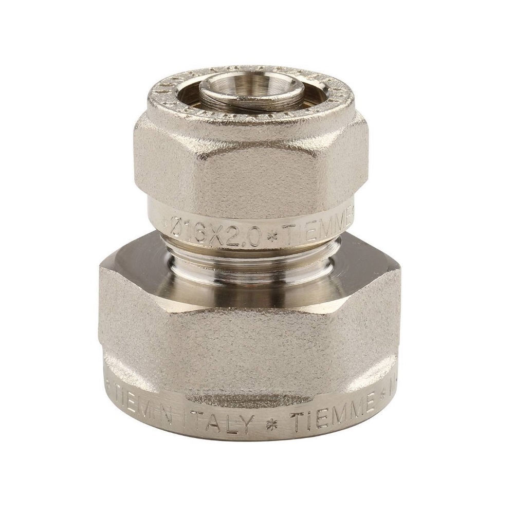 Изображение товара Муфта комбинированная 1/2"x20 мм латунь никелированная для водопровода отопления