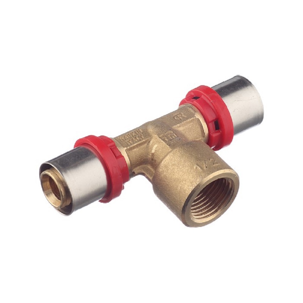 Изображение товара Тройник комбинированный Tiemme 16x1/2"x20 мм ВР-ВПр латунь