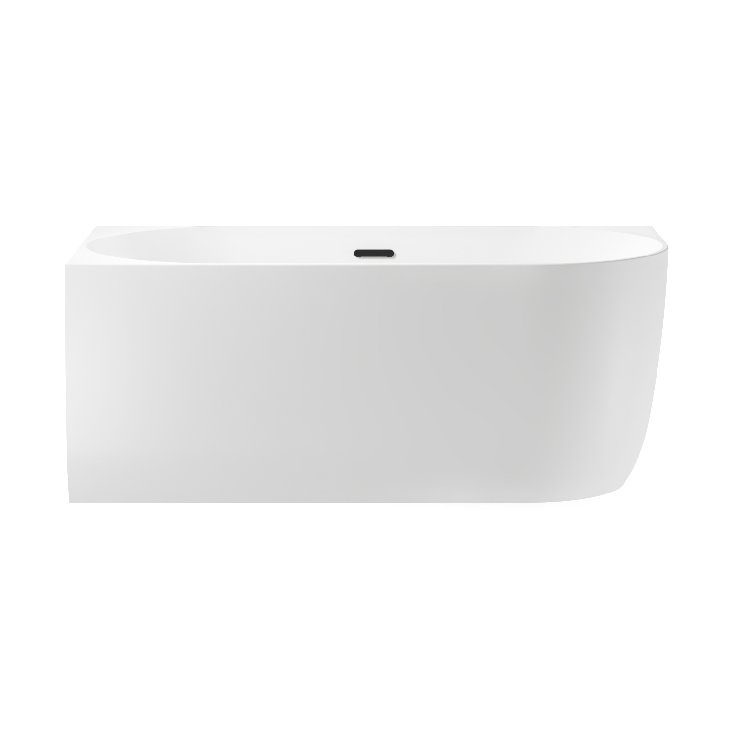 Изображение товара Акриловая угловая ванна 150x75 см Wellsee Belle Spa 235701003 левый разворот, с каркасом, экраном и сливом-переливом