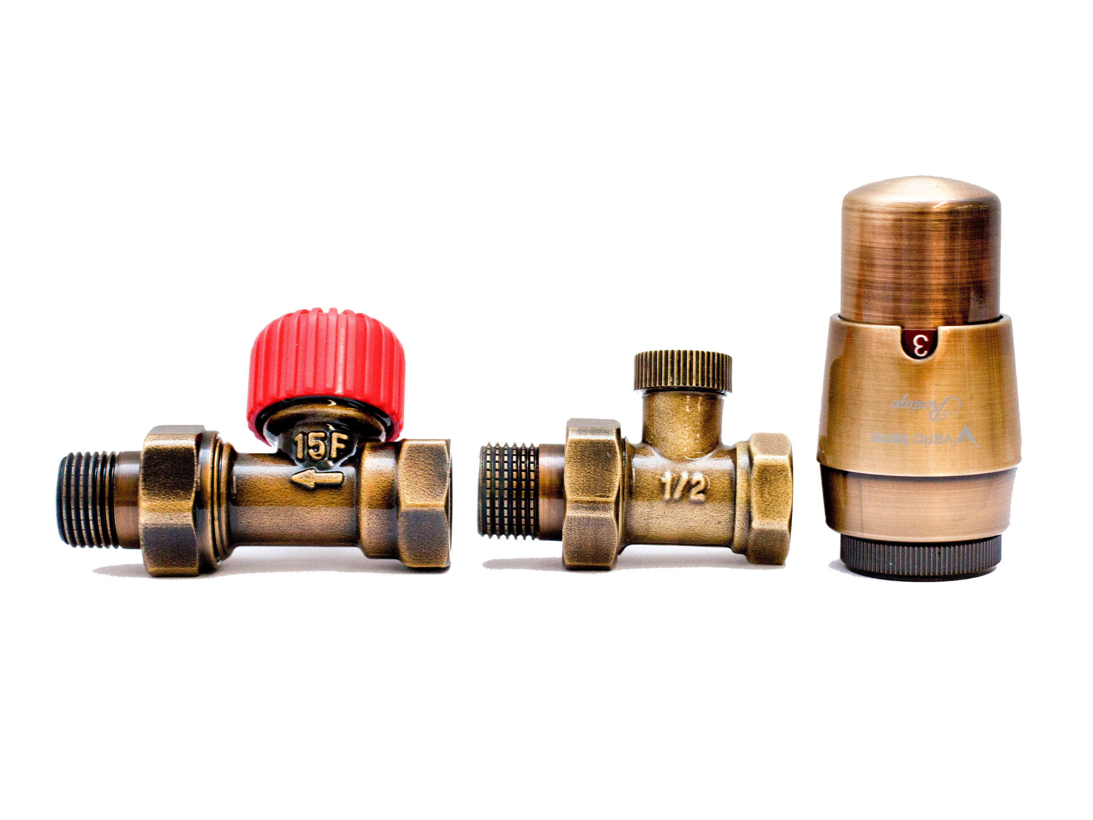 Изображение товара Комплект терморегулирующий прямой Vario Term Elegant ELGS0221C/FP 1/2 белый матовый