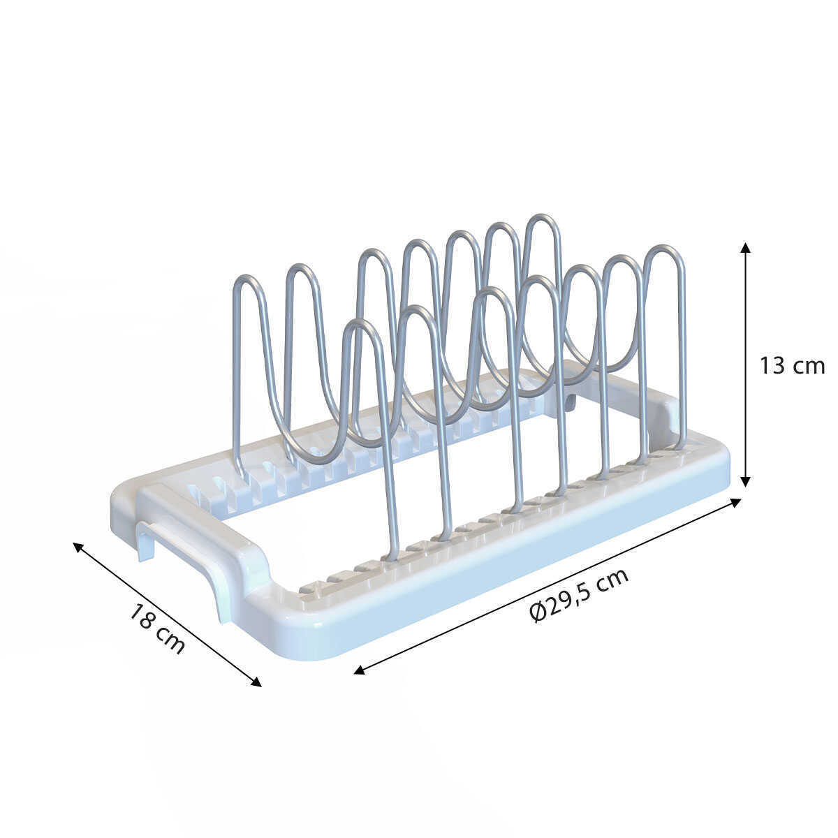 Изображение товара Держатель для инвентаря Primanova 13x18x29 см abs-пластик/алюминий цвет белый