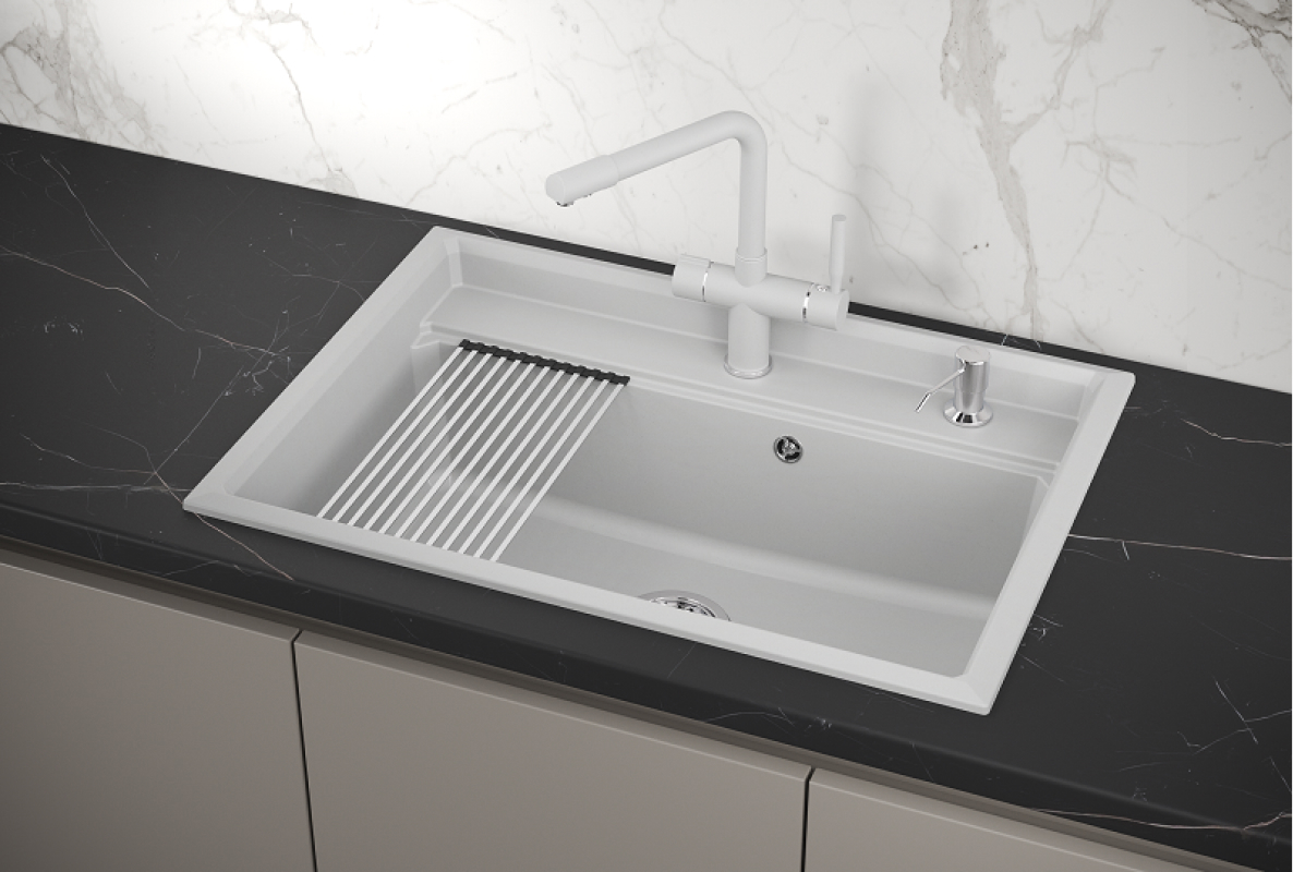 Изображение товара Врезная кухонная мойка Granula KITCHEN SPACE 51x73 см белая матовая