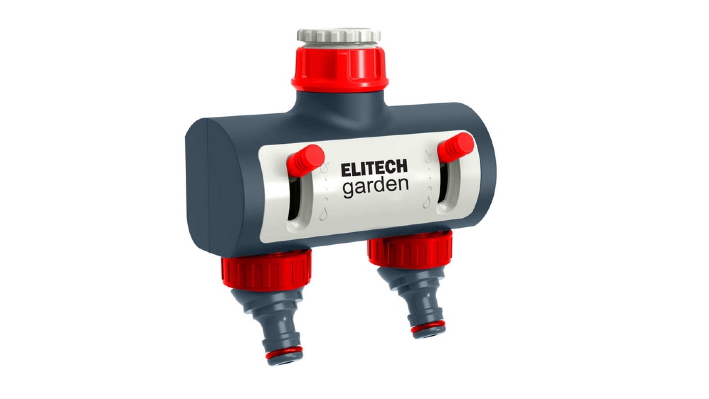 Изображение товара Распределитель 2-х канальный Elitech Garden HF 003 для садового полива