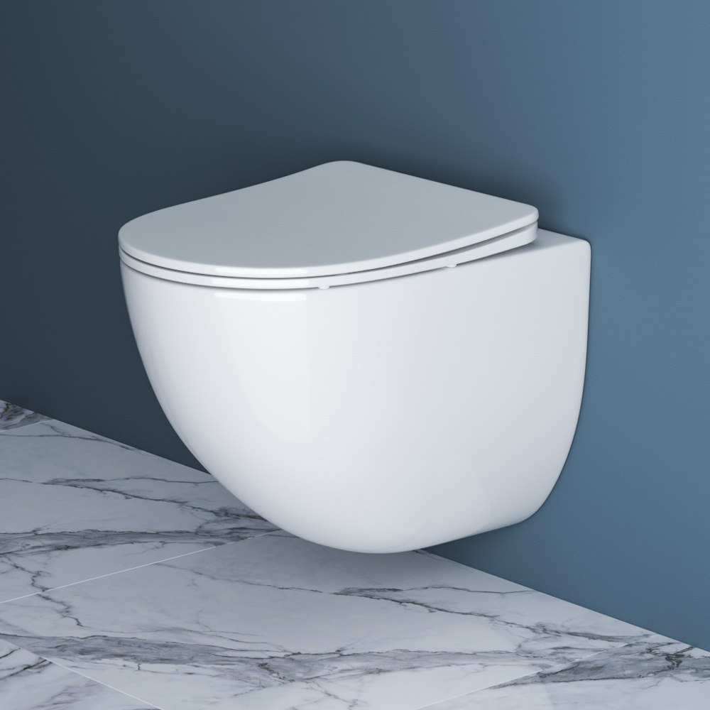 Изображение товара Уникальный подвесной безободковый унитаз с микролифтом BelBagno Amanda