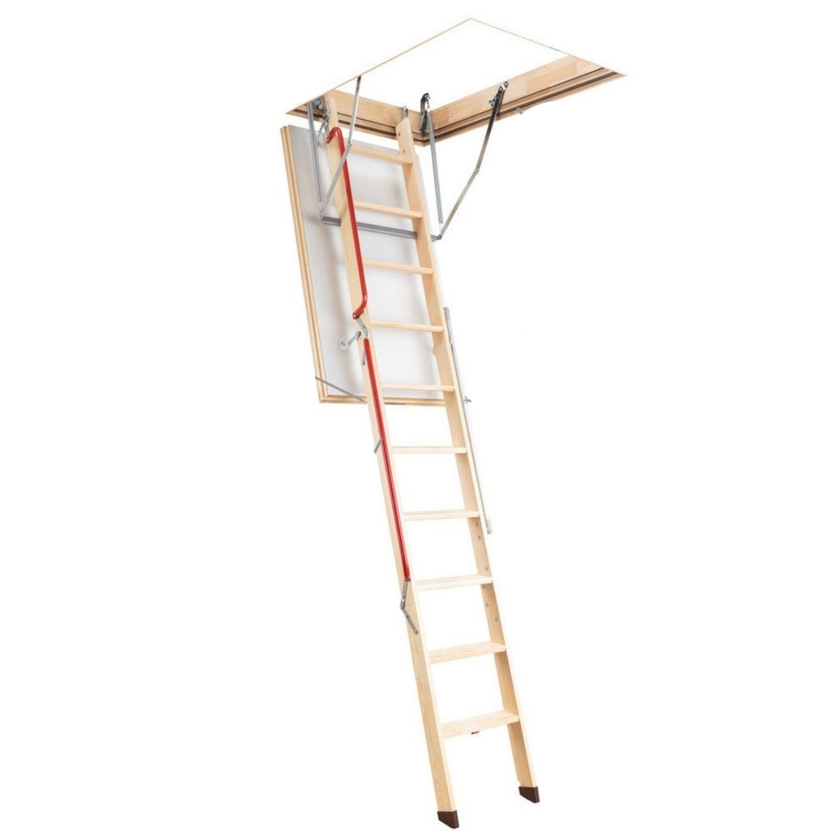 Изображение товара Fakro LWL Extra — складная чердачная лестница из сосны, 3 секции, 580x1184 мм