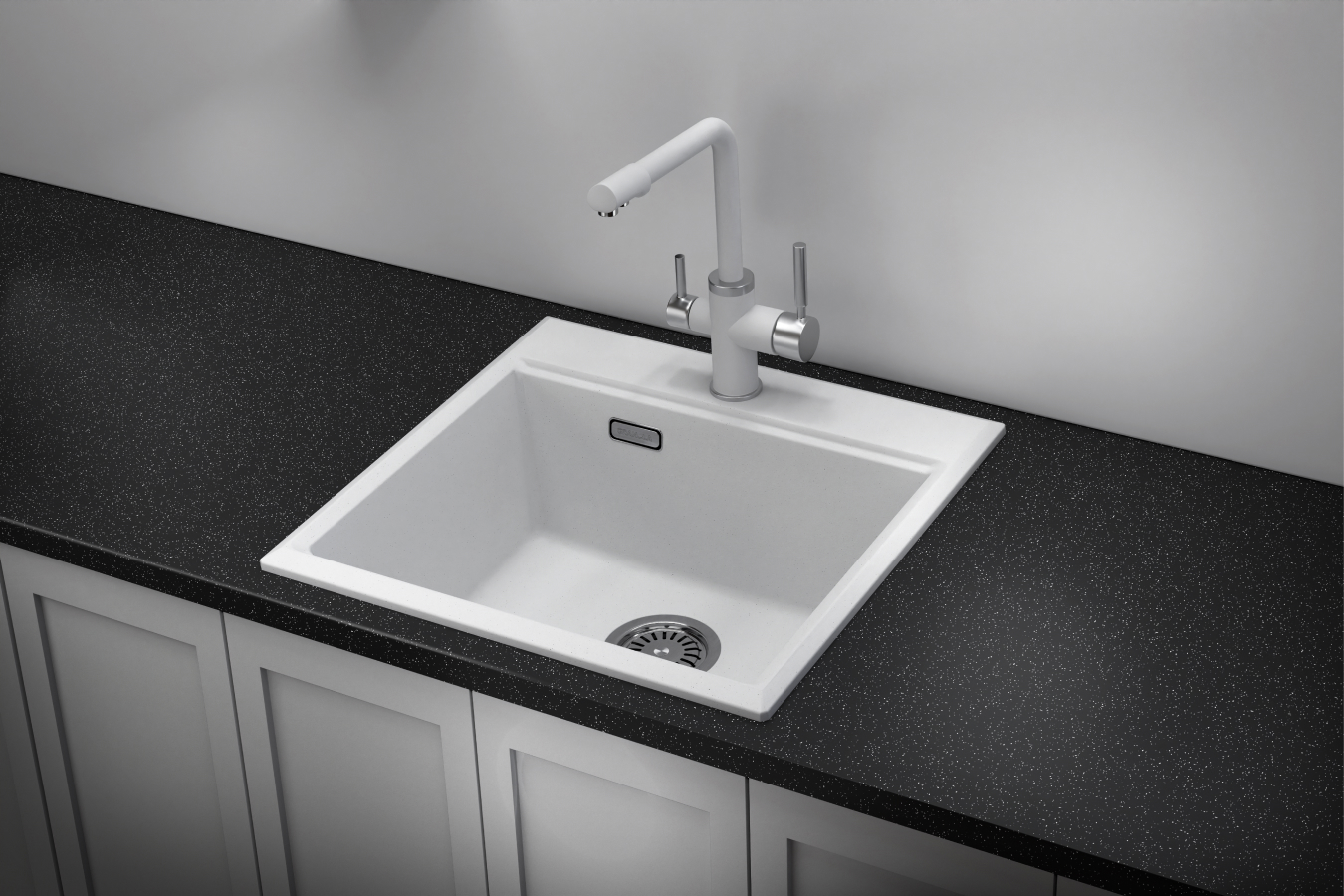 Изображение товара Мойка для кухни врезная Comfort 5202 52x50 см кварц белая арктик