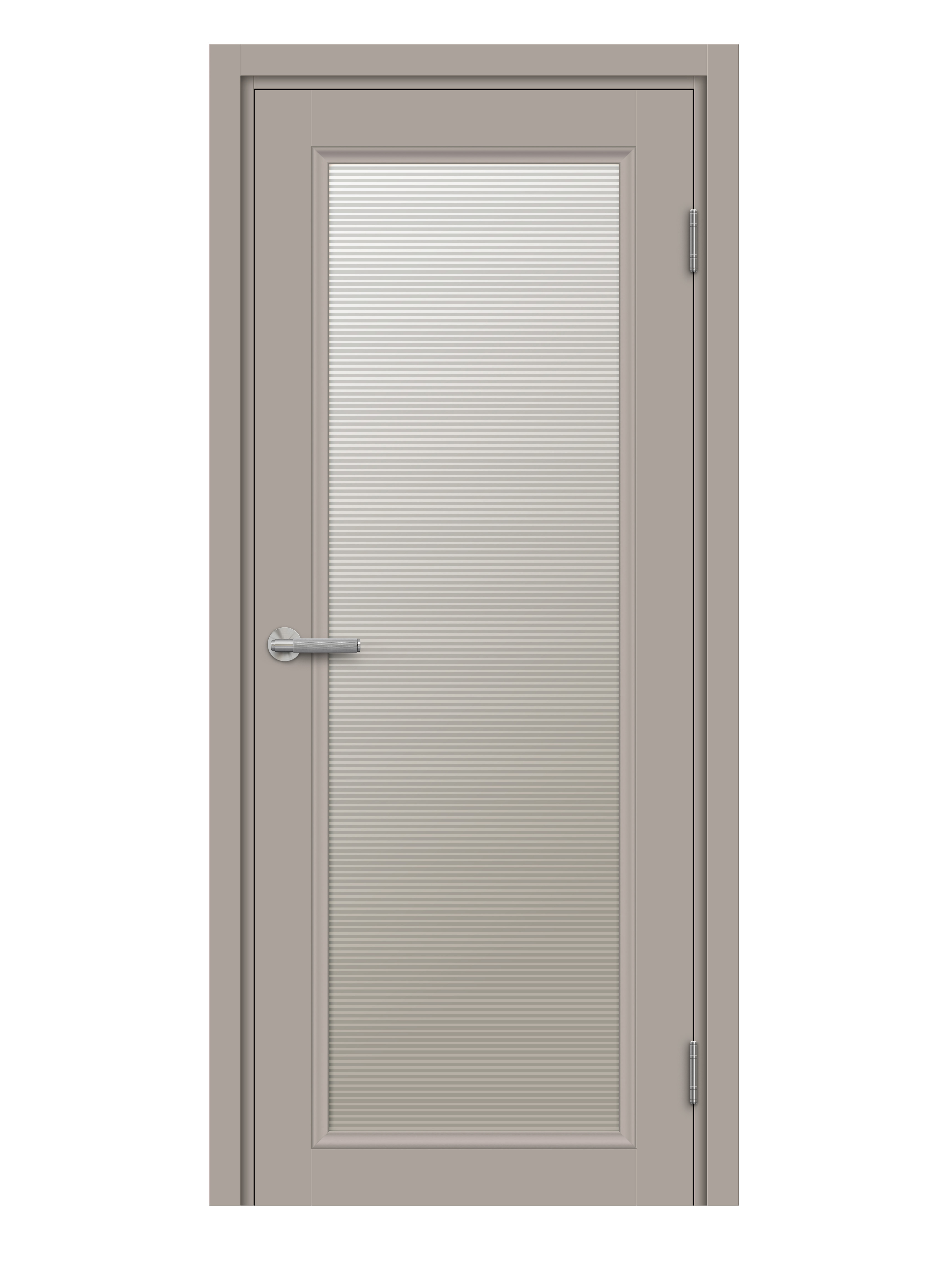 Изображение товара Комплект двери Лион остекленная 70x200 см HardFlex цвет тауп серый с добором 150 мм