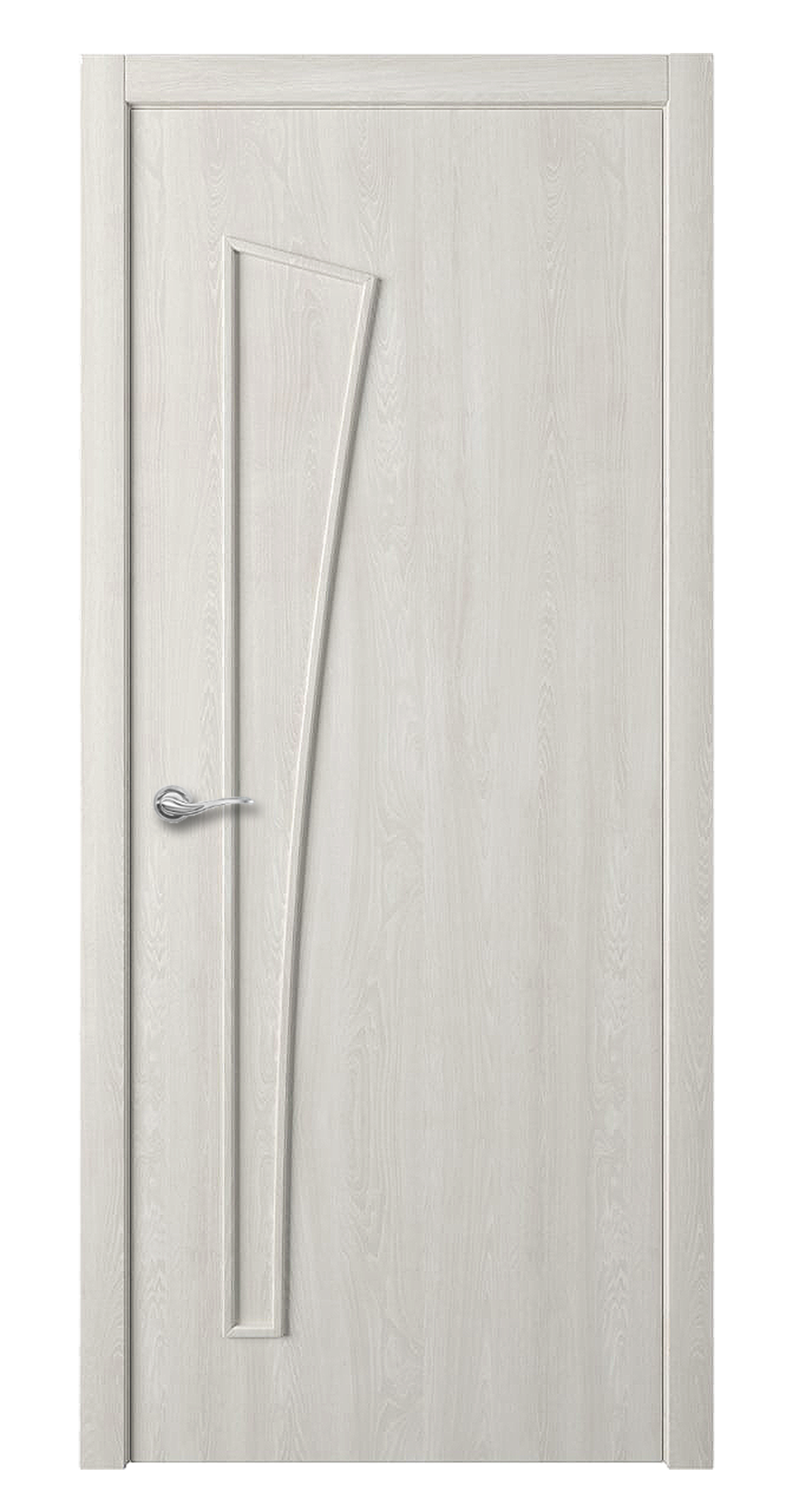 Изображение товара Дверь межкомнатная глухая с замком и петлями в комплекте Белеза 60x200 см HardFlex цвет дуб тернер белый