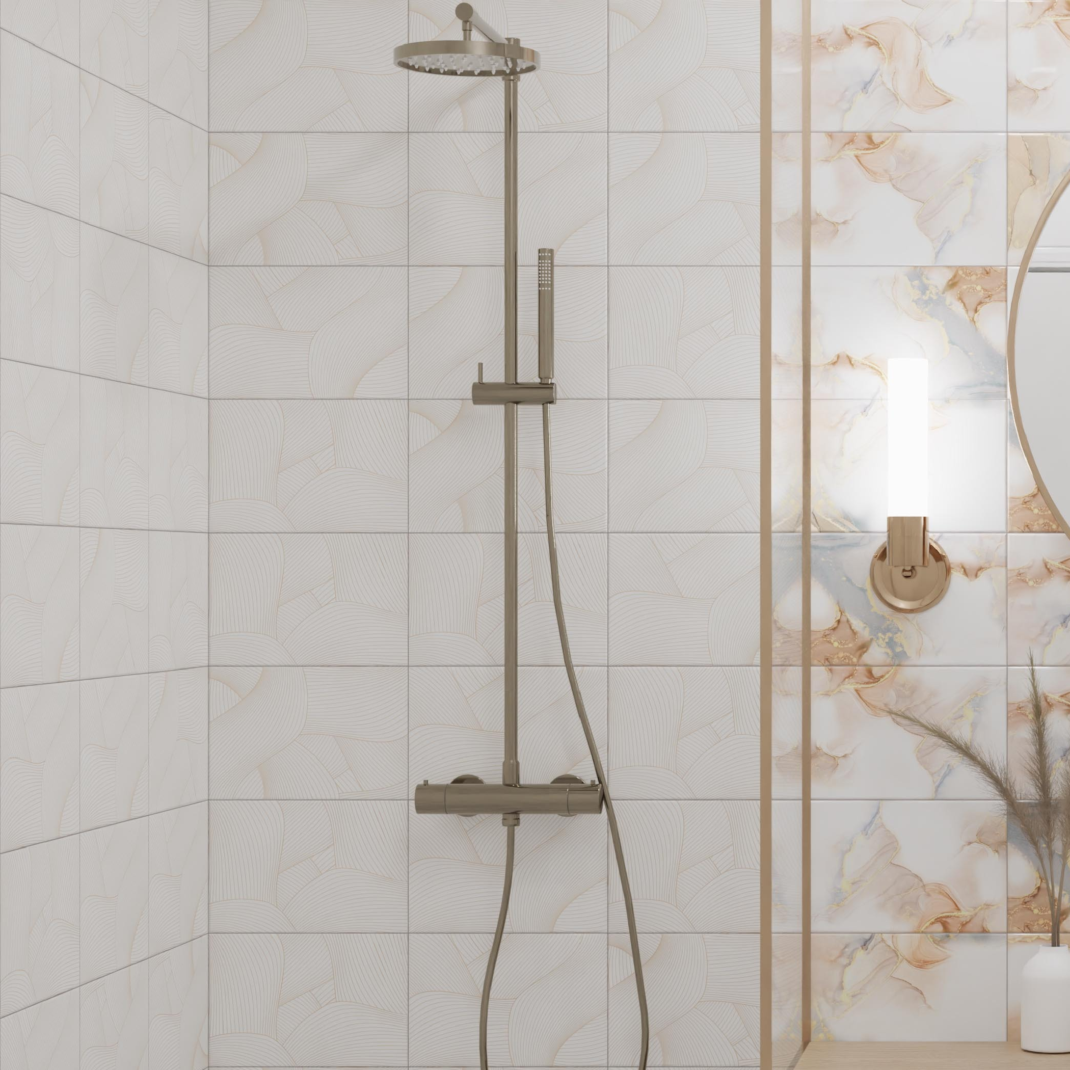 Изображение товара Плитка настенная Axima Малави 20x30 см глянцевая светлая с орнаментом