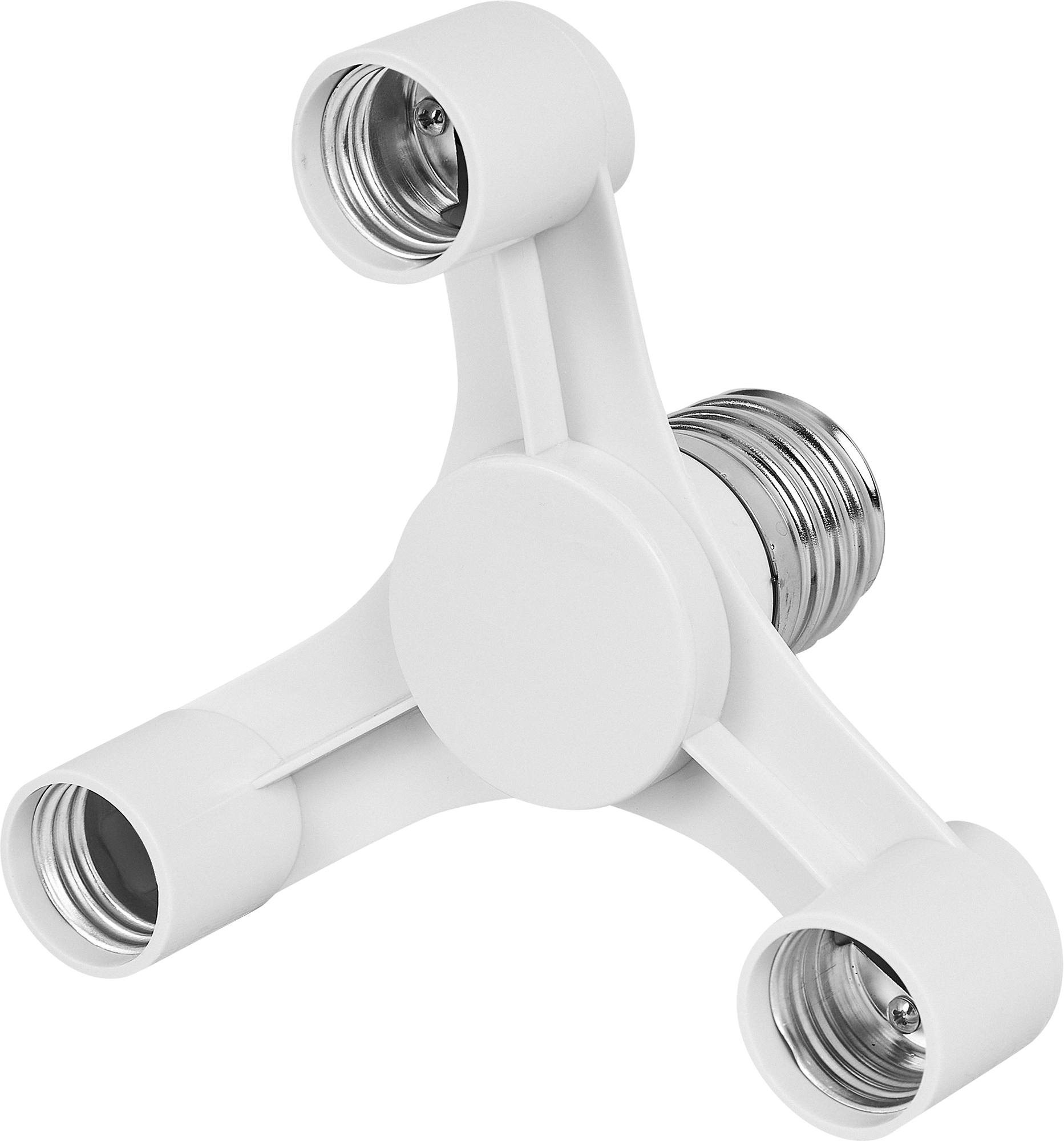 Изображение товара Цокольный переходник Е40-3хЕ27 без заземления 220 В