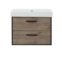 Изображение товара Тумба под раковину Aquanet Инди Вилис подвесная 80 см коричневый ЛДСП