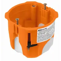 Изображение товара Подрозетник TDM Electric двухкомпонентный для гипсокартона IP30 73x65 мм оранжевый