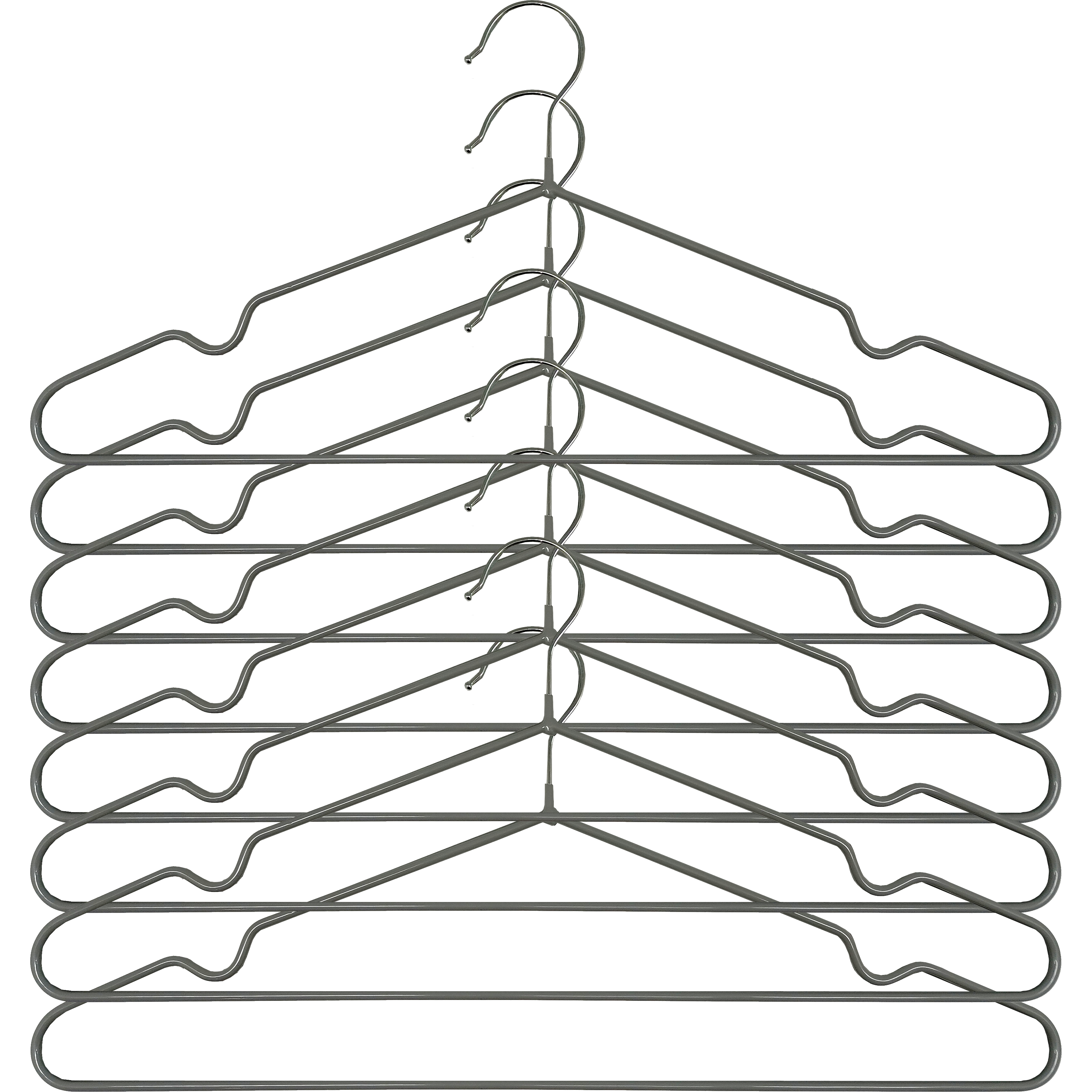 Изображение товара Плечики металлические Spaceo 40.5 см комплект 8 штук серый