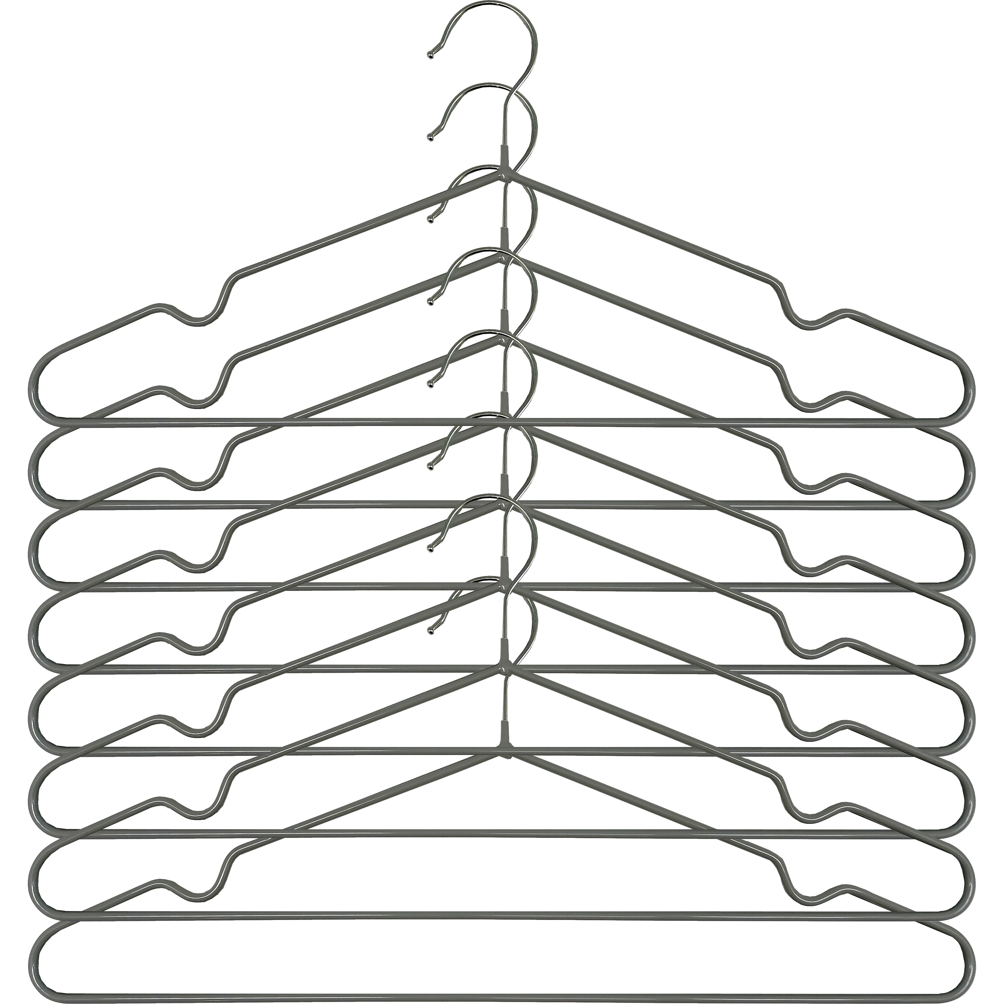 Плечики Spaceo 40.5 см металл/ПВХ цвет гранит 8 шт