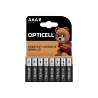 Изображение товара Opticell Basic LR03 AAA алкалиновая батарейка 8 шт блистер