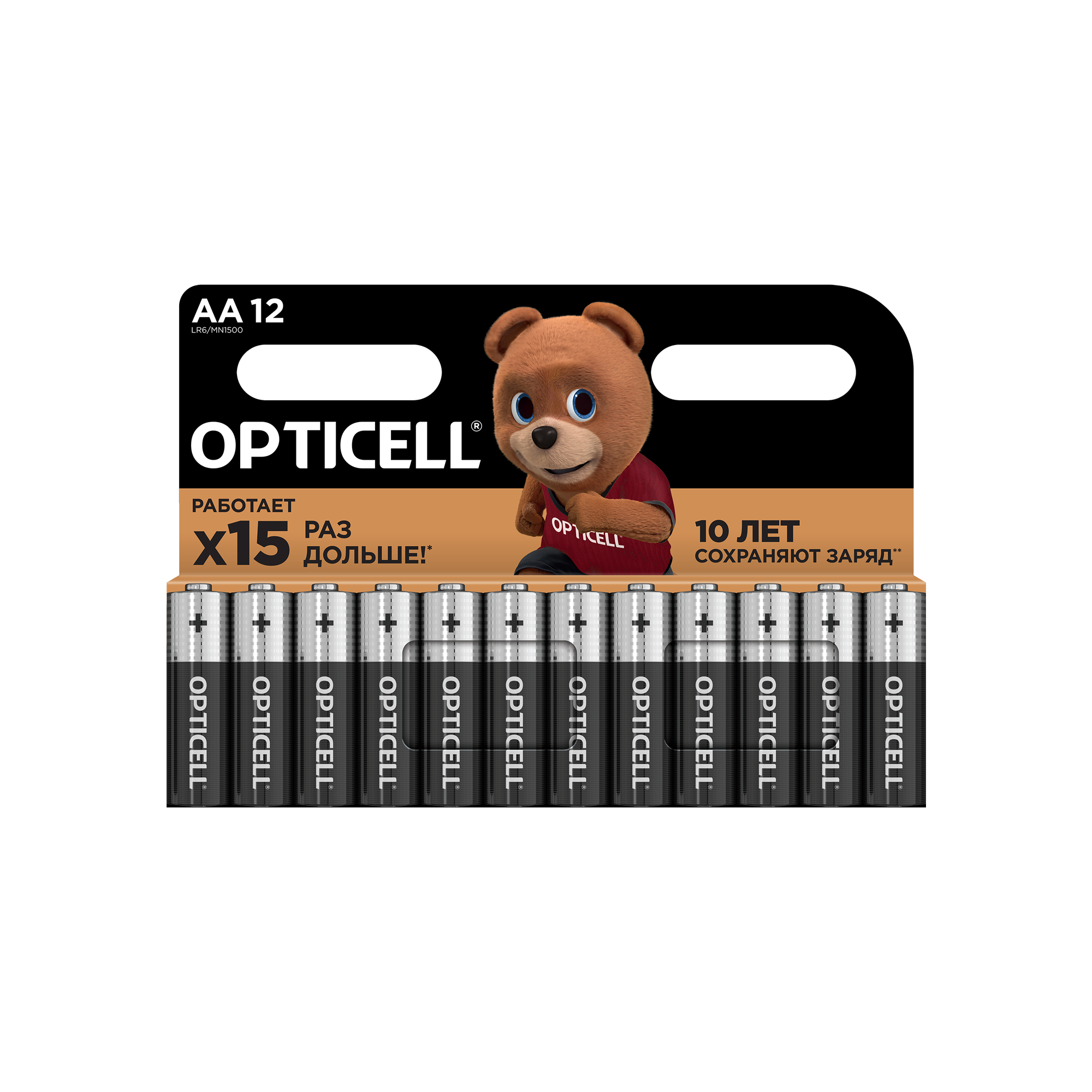 Изображение товара Батарейка алкалиновая AA Opticell Basic 12 шт. высокая емкость и долговечность